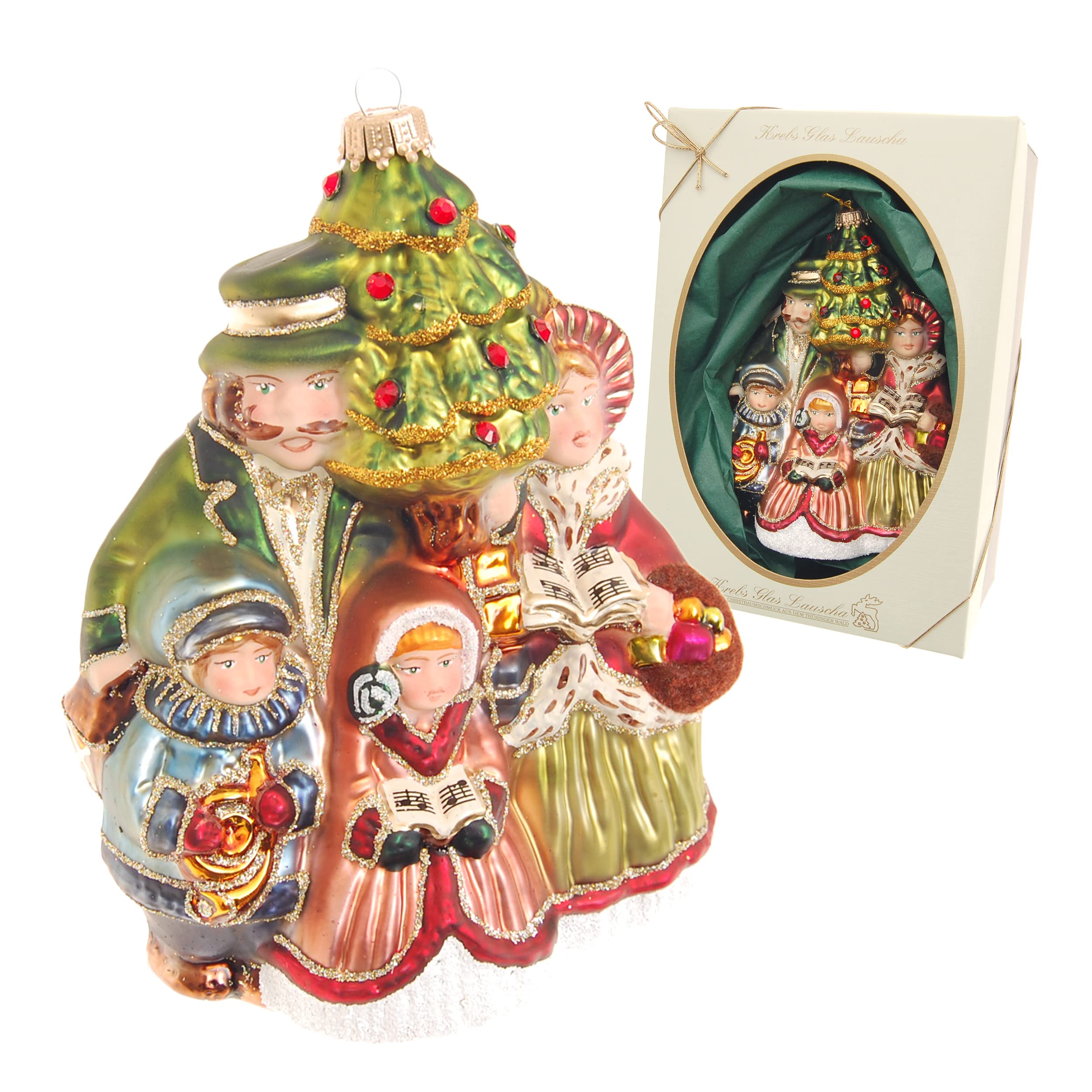 Décoration de Noël en verre Krebs Glas Lauscha à offrir en famille