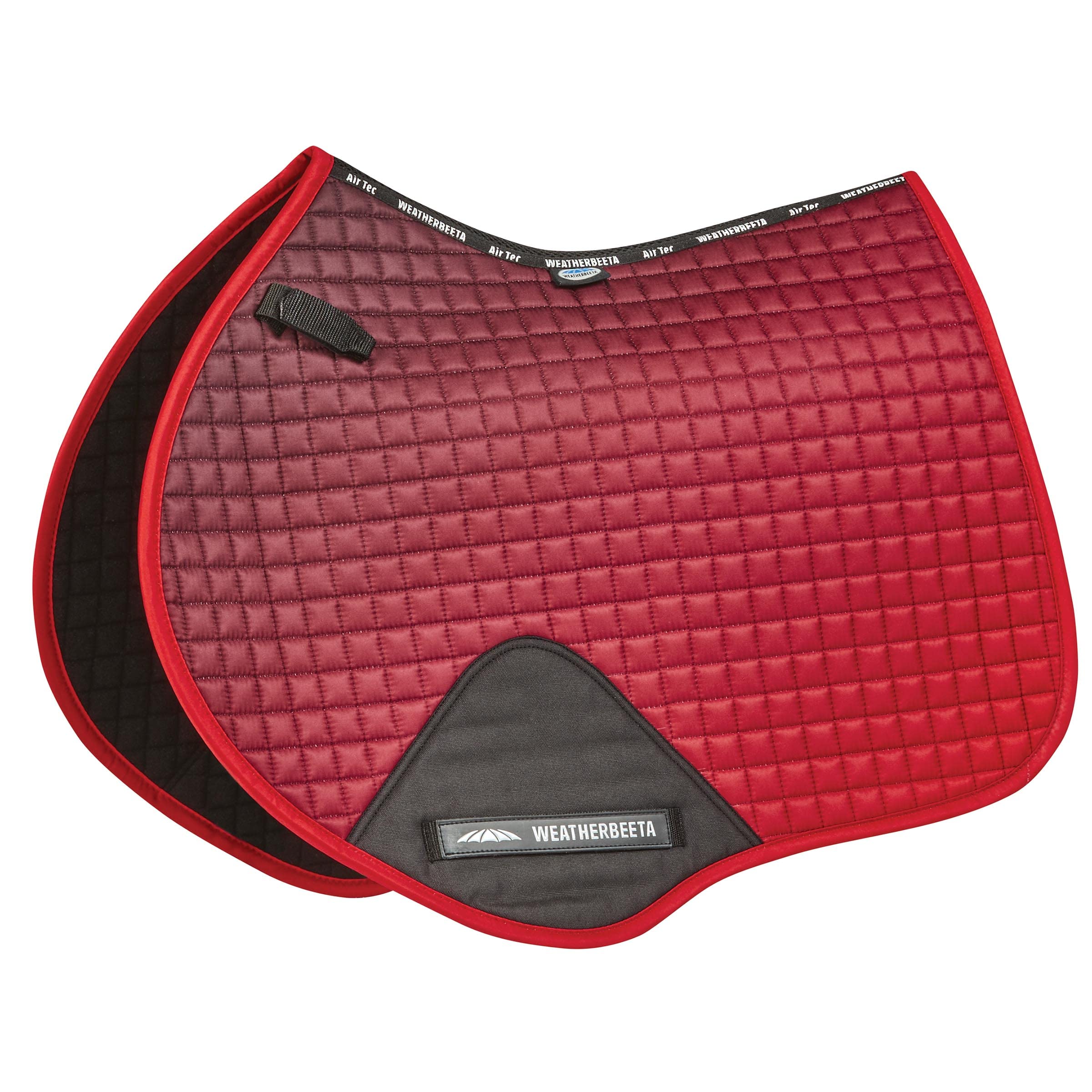 WeatherBeeta Prime Ombre Jump Shaped Saddle Pad, Red, Full