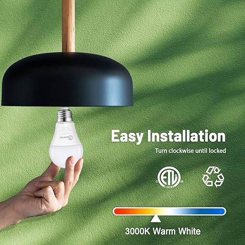 Miniatura 6 de Bombilla LED A19, bombillas LED equivalentes a 100 W, bombillas cálidas de 3000 K, 1500 lúmenes, bombilla de base estándar E26, bombillas blancas