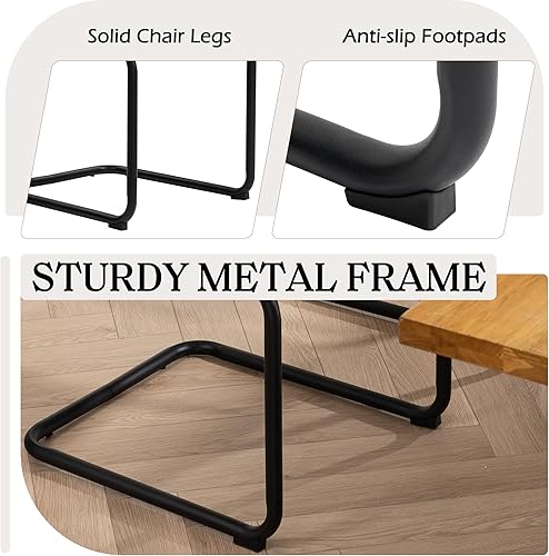 Miniatura 5 de HOMHUM 4 sillas de comedor, silla moderna tapizada de terciopelo con patas de metal para cocina, sala de estar, verde