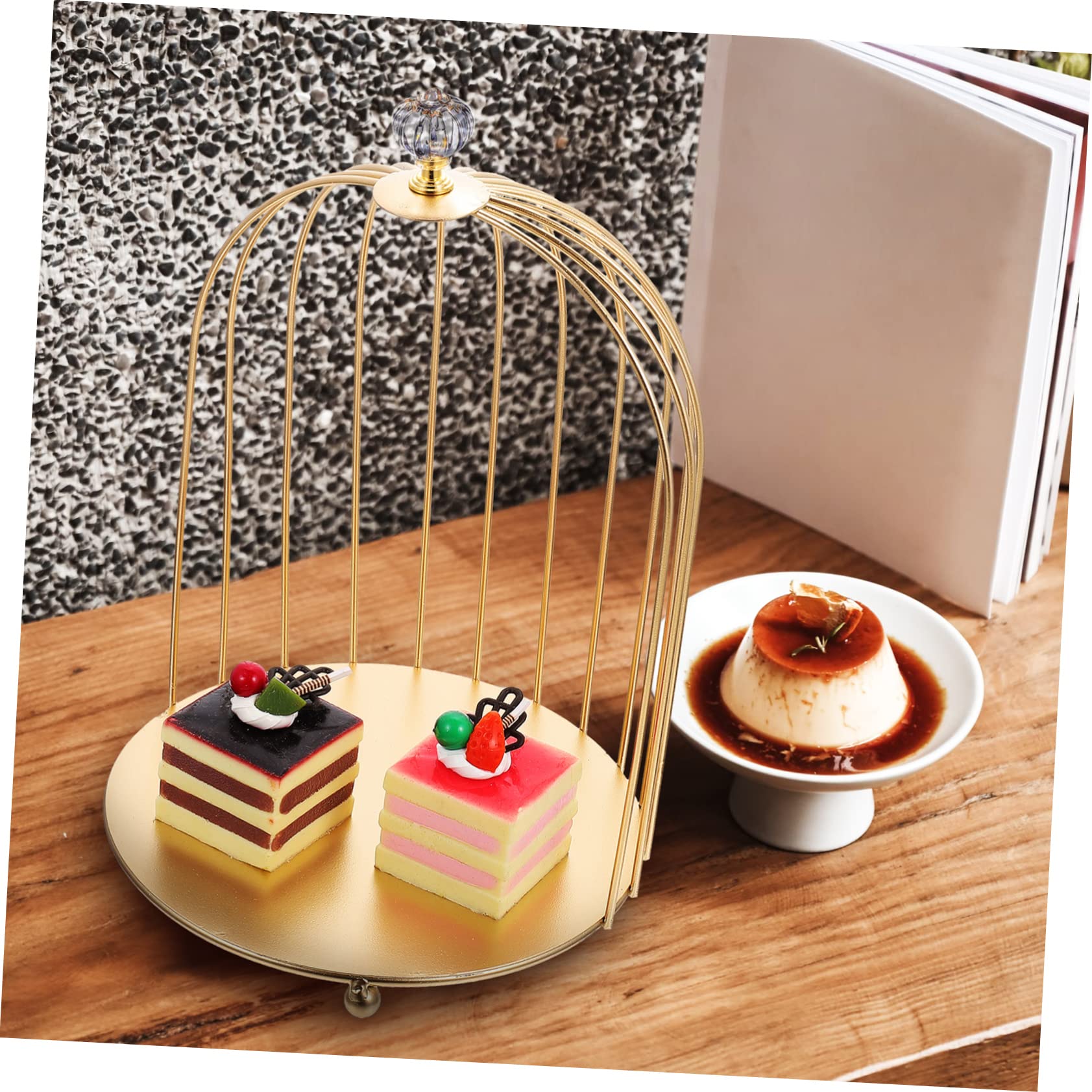 Alipis 2 Pz Alzata Per Dolci Espositore Per Dolci Gabbie Espositori Per Eventi Di Venditori Gabbia Organizzatori Di Cura Della Pelle Decorazione Di Cupcake Cosmetico Ferro Da Stiro Golden