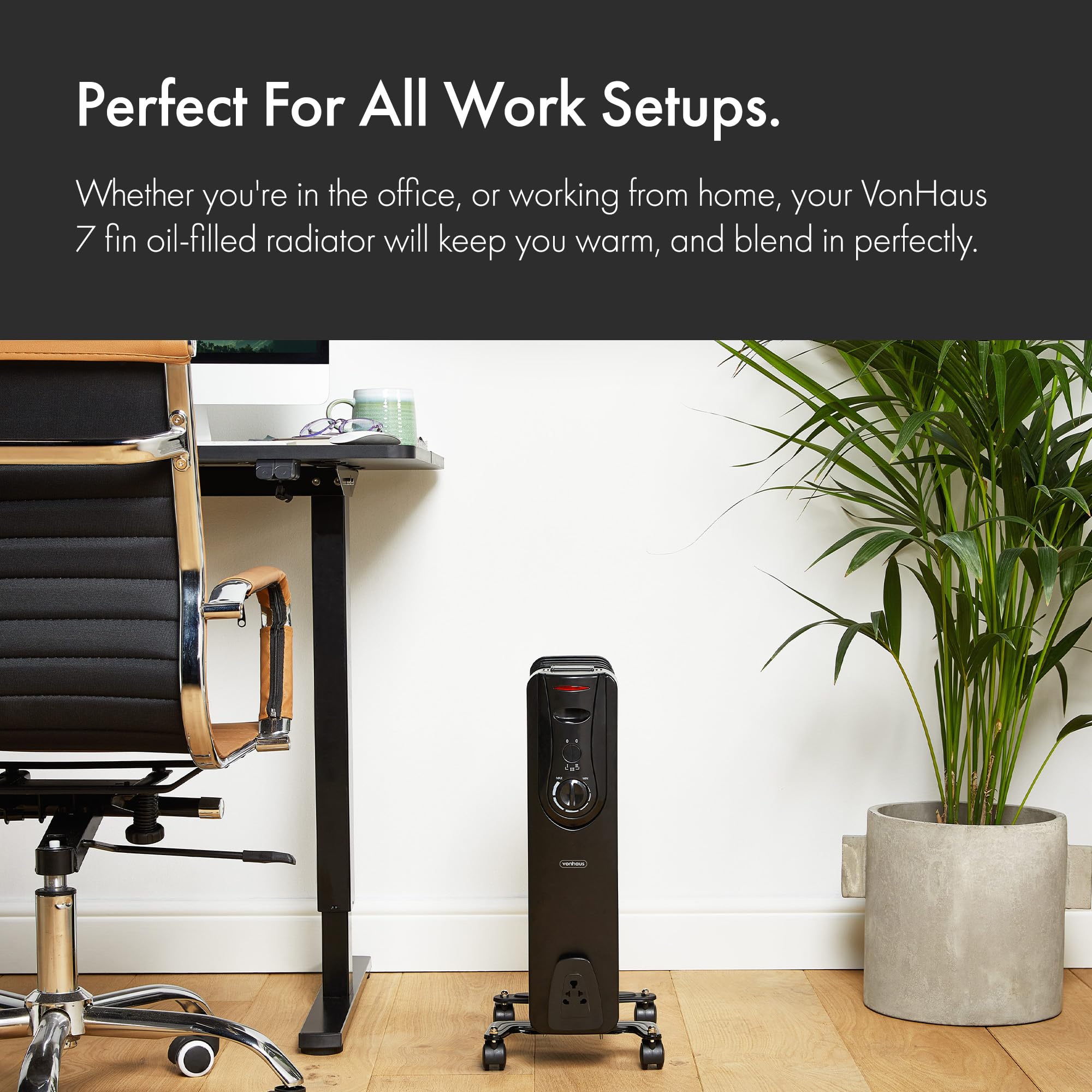 VonHaus Oil Filled Radiator 7 Fin, Electric Heater for Home Office, Oil  Radiator Warms Any Room Quickly u0026 Efficiently, Thermostatically Controlled  1.5kw Oil Heater for Maximum Warmth, 2 Year Warranty : Amazon.co.uk: