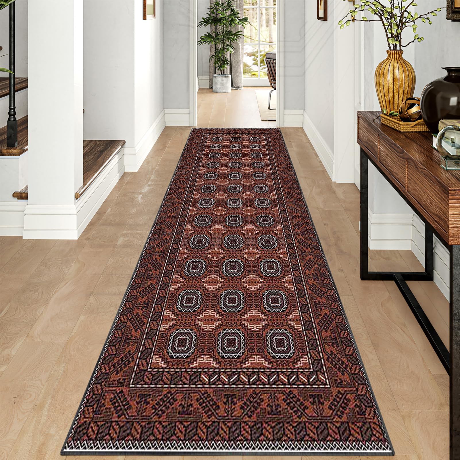 Długi dywan do przedpokoju, zmywalny antypoślizgowy dywanik kuchenny, 120 x 400 cm chodniki chodniki dywan do korytarza, mata wejściowa wycieraczki do salonu, sypialni, kuchni, łazienki