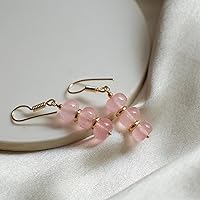 Vista 115 de Gempires Lightweight Beaded Earrings Handmade Gemstone Jewelry Hypoallergenic Gold Plated Dangling Earrings For Women