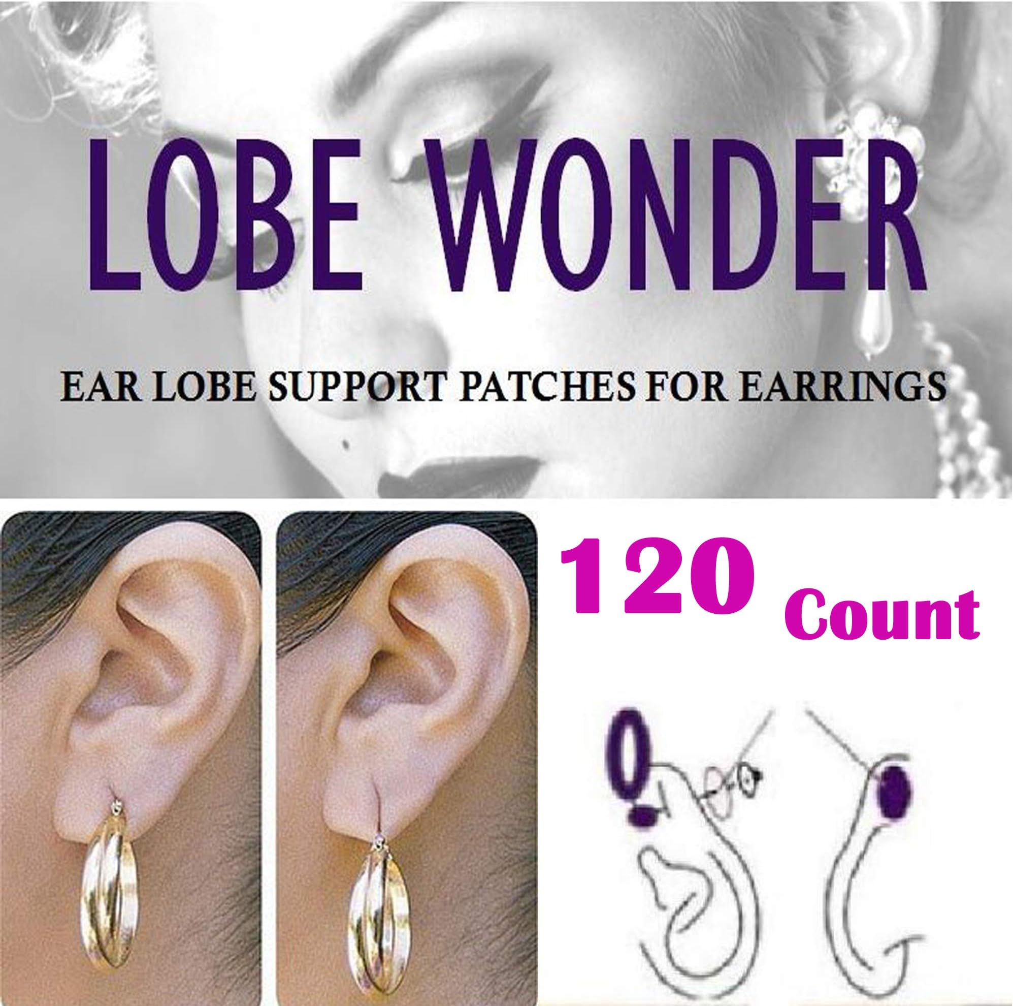 Earring Support Patches 120 Patches