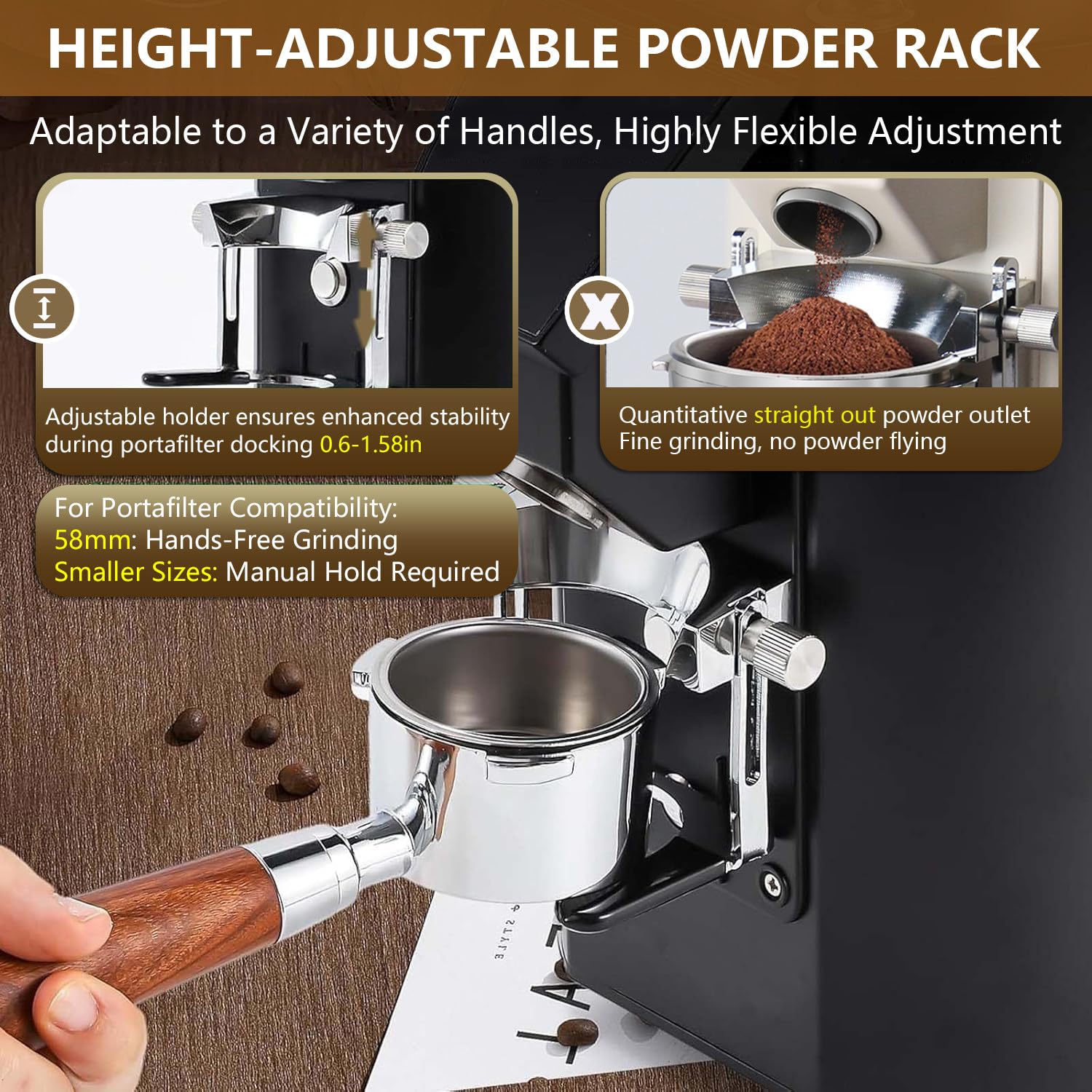 Molinillo Cafe Electrico, Moledor De Cafe 350 W, 2800 RPM, Modo De Dosificación Dual, Panel De Control LED Y Tolva De 450 G, 9 Ajustes De Molienda Gruesa/Fina, para Espresso White