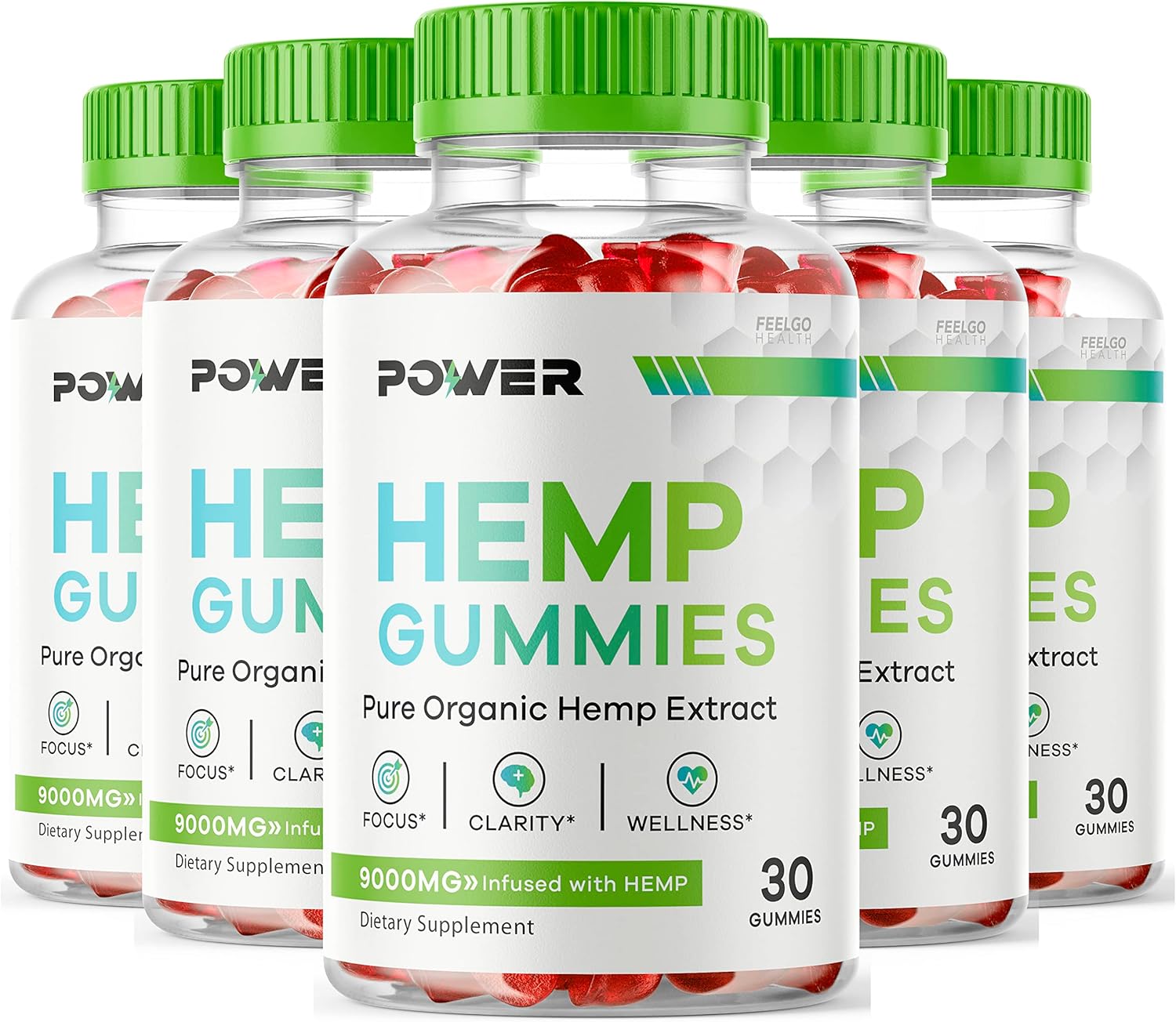 5 Pack Power Hemp Power Hemp Gummies, Power Gummies