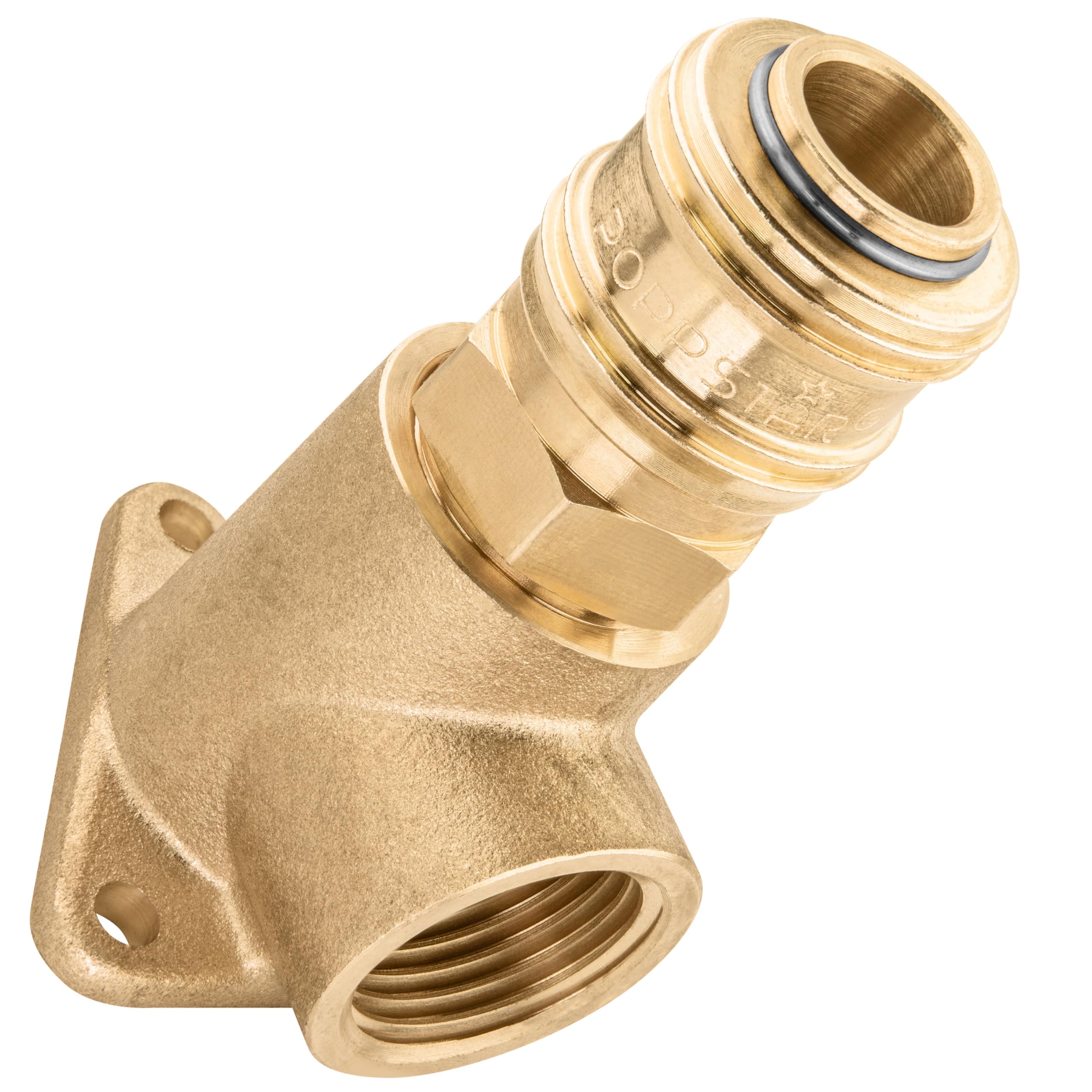 Poppstar Wanddose Druckluftverteiler für Wandmontage (Anschluss IG G 1/2" (18,7mm) mit Schnellkupplung NW 7,2)