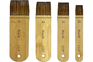 4-Piece Premium Squirrel Hair Hake Brushes for Watercolor