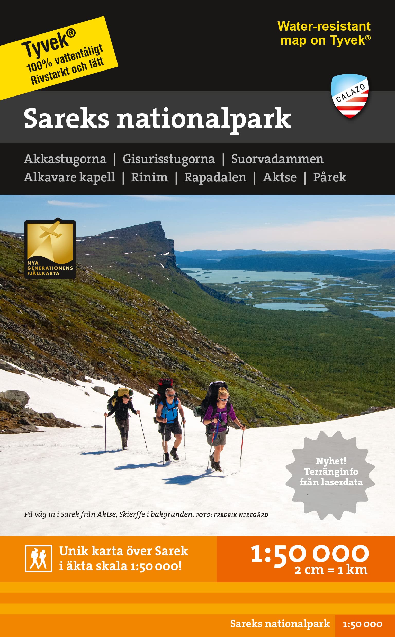 Sareks nationalpark (Mountain map detailed scale)