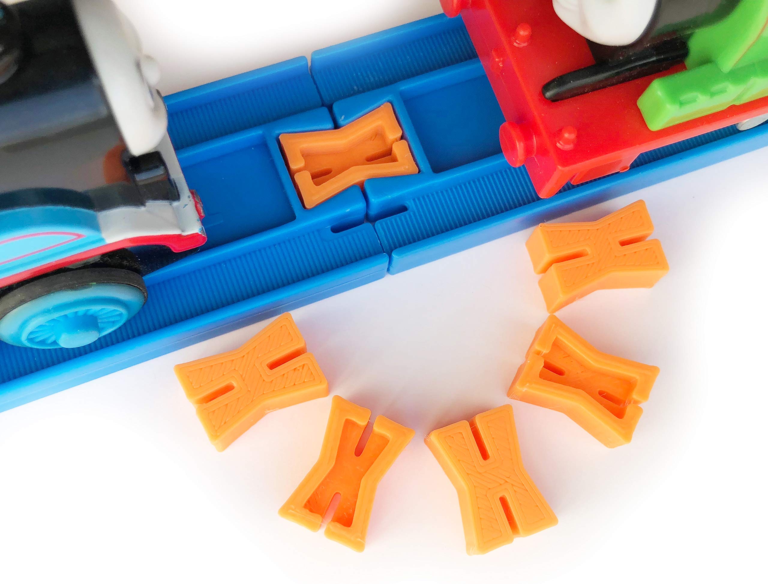 TrainLab Plarail Dog Bone Connectors Train Track Adapter Thomas 6pcs (Orange)