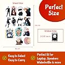 CodersParadise 56-Pack Juju Anime Aesthetic Stickers – Premium Waterproof Vinyl Self-Adhesive Manga Decals for Laptop, Journal, Bike Helmet, Diary, Mobile Case & Accessories – Residue-Free Sticker Set gallery image