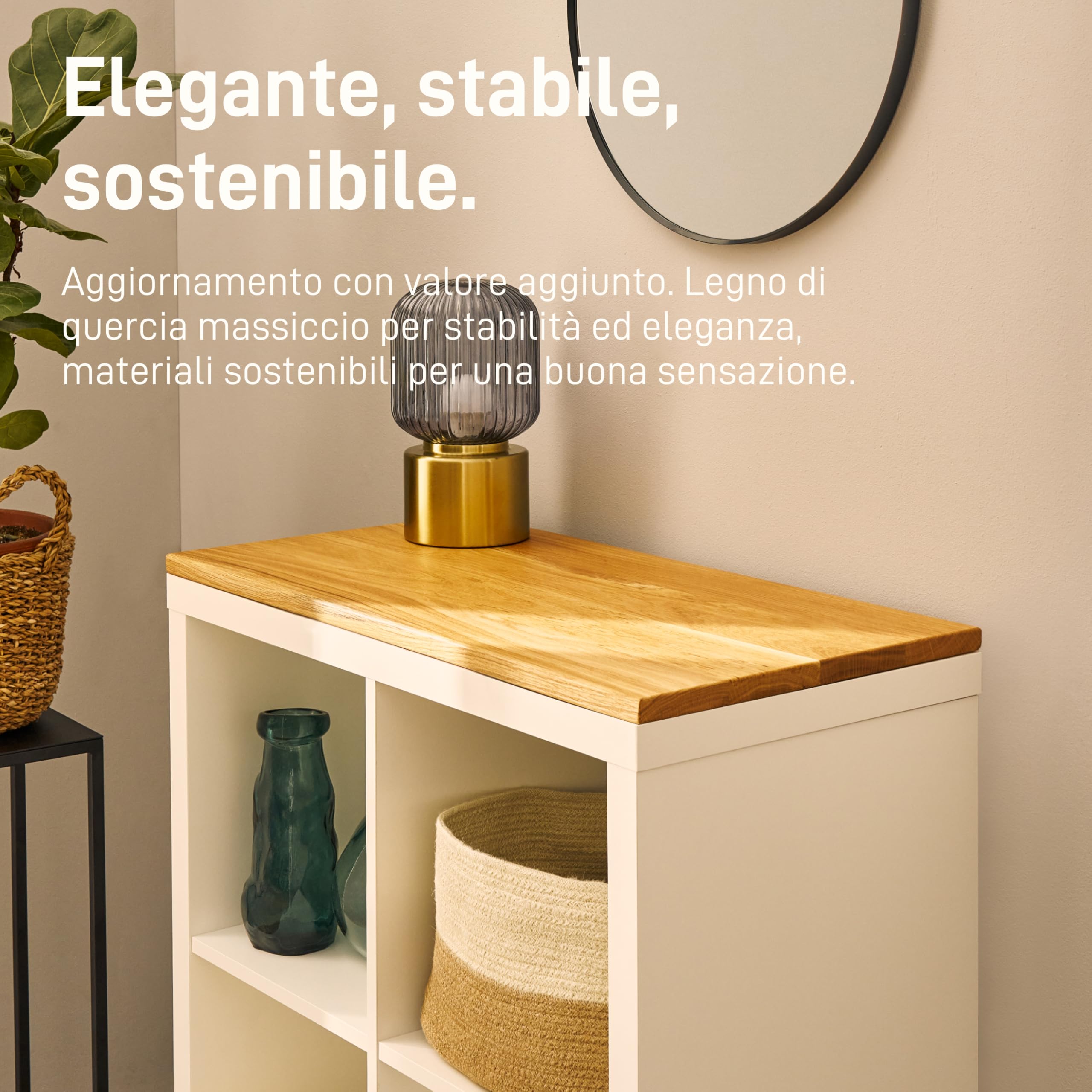 Pannello in legno di quercia Kallax IKEA 2 cm antiscivolo copertura su misura