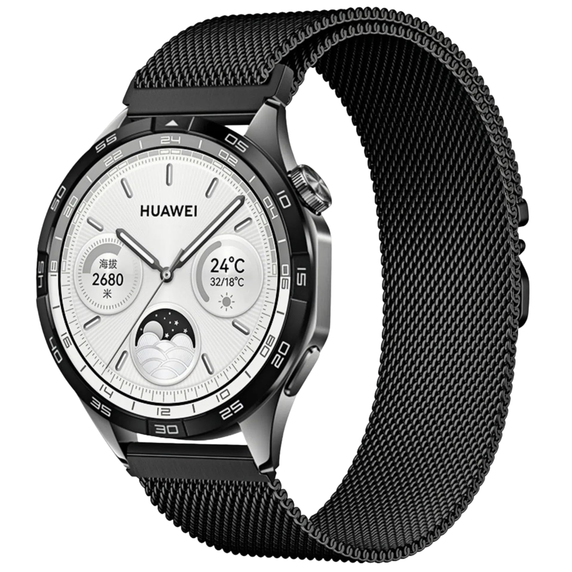20mm Watch Band for Garmin Forerunner 55 165/ Amazfit Active 2, Quick-Release & Durable Smooth Metal & Adjustable Fit, Unisex