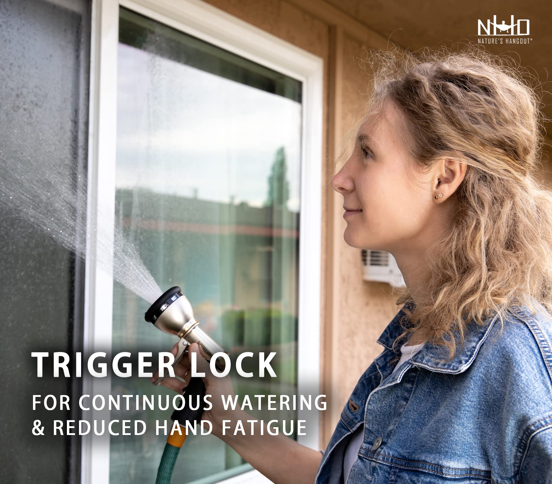 SprayTec Garden Hose Nozzle Sprayer Premium Heavy Duty Metal Spray