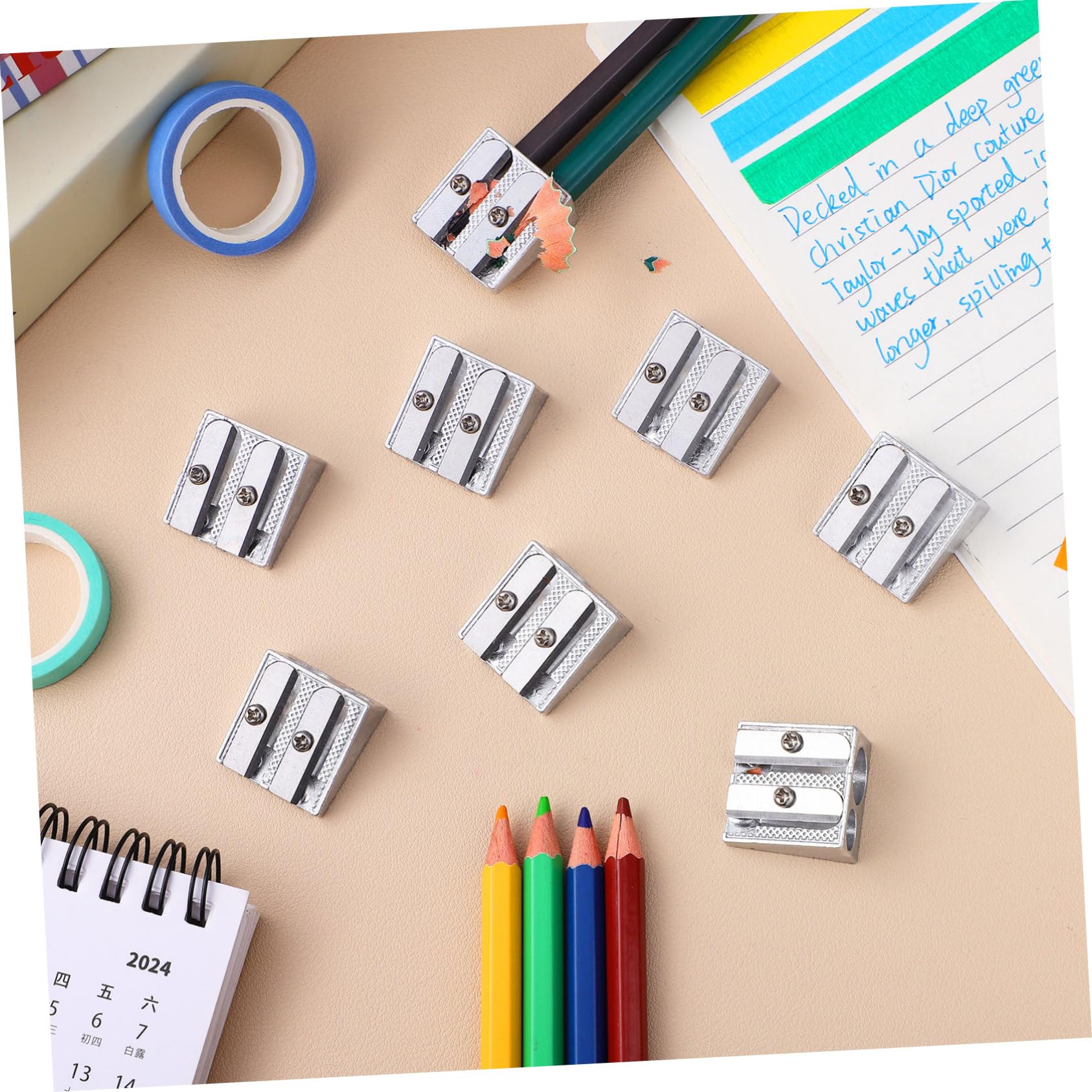 ARTIBETTER 5 set Temperamatite In Lega Di Alluminio Temperamatite Compatto Portatile Per La Scuola Per 20 pezzi * 5
