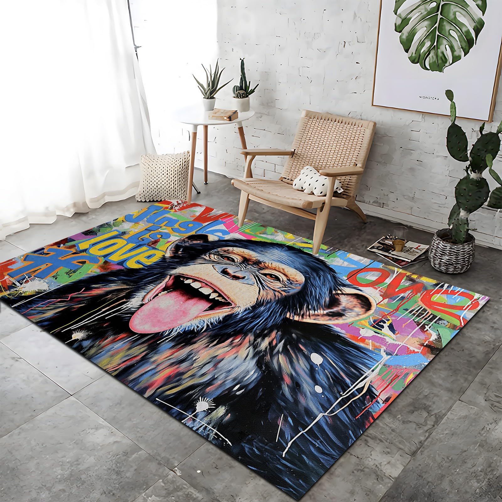 Tapis cuisine lavable antidérapant 120x160 cm pour dynamiser votre espace de vie urbain
