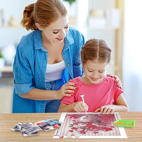 Miniatura 6 de EOBROMD Kits de pintura de diamantes de Navidad para adultos, kits de arte de diamantes 5D para niños principiantes, pintura por números con puntos
