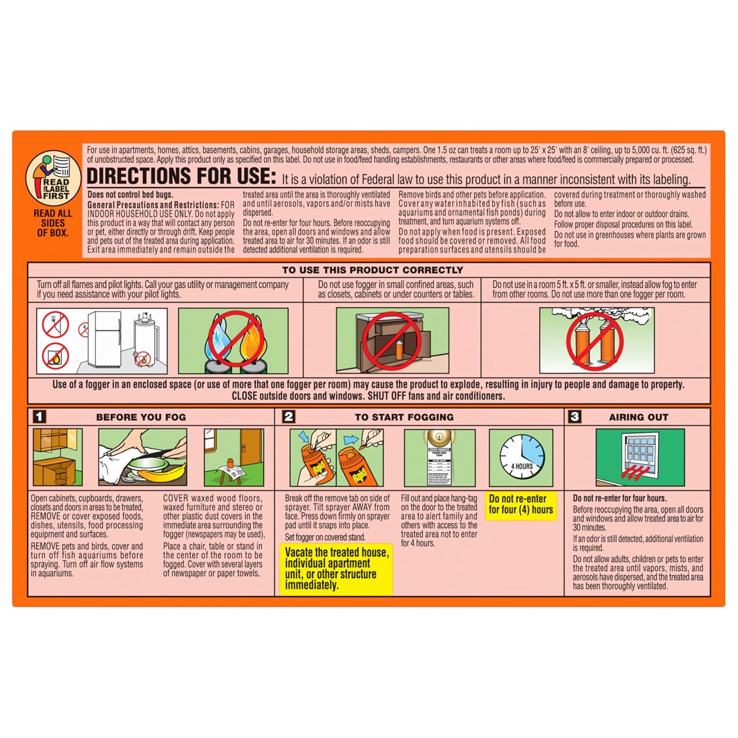 Raid Concentrated Deep Reach Fogger Kills Ants Roaches and Spiders 1.5 Ounce Cans 3 Count (Pack of 1) - Image 2