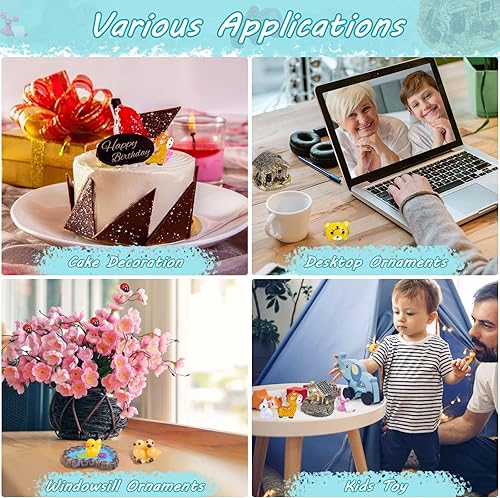 Miniatura 6 de Modacraft 200 accesorios de jardín de hadas en miniatura, incluyendo 100 pines fijos, kit de jardín de hadas, figuras de animales, mini paisaje para