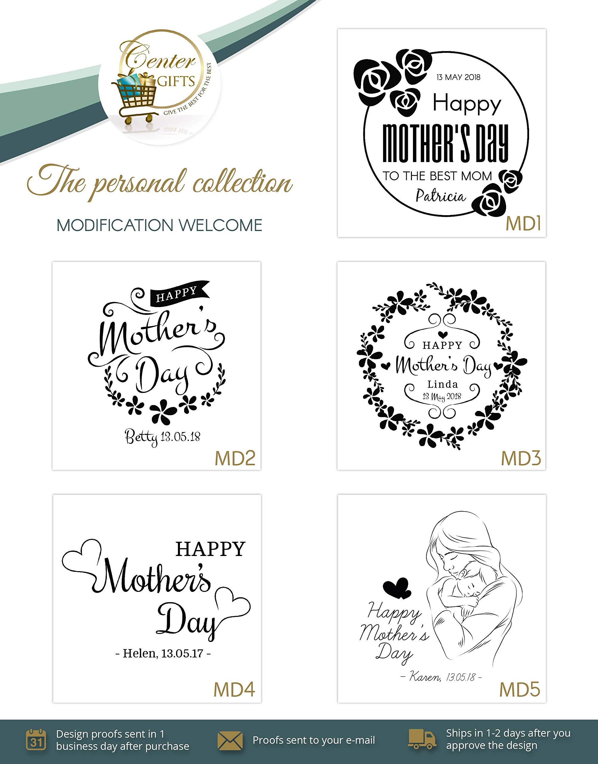 CenterGifts Personalized Mother's Day 11 Oz Mint Julep Style Cup