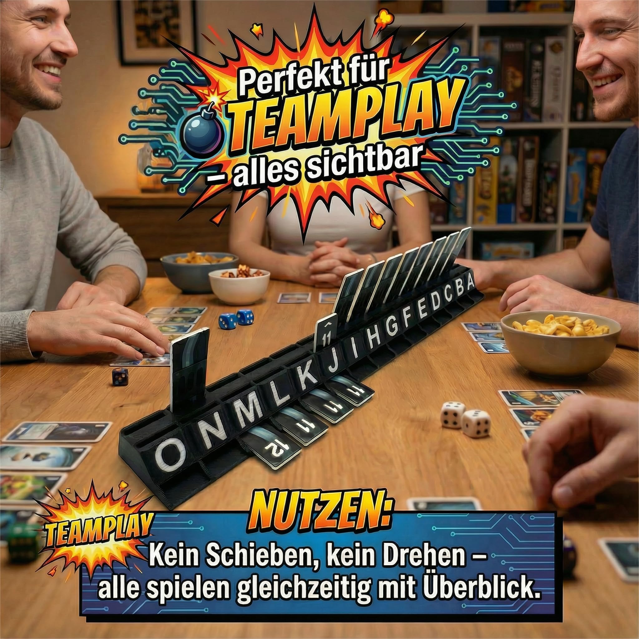 Kabelhalter passend für Bomb Busters – 5 Stück Organizer für Kabelplättchen – Kompatibel mit Spiel des Jahres 2025 - Praktisches Erweiterungs-Upgrade