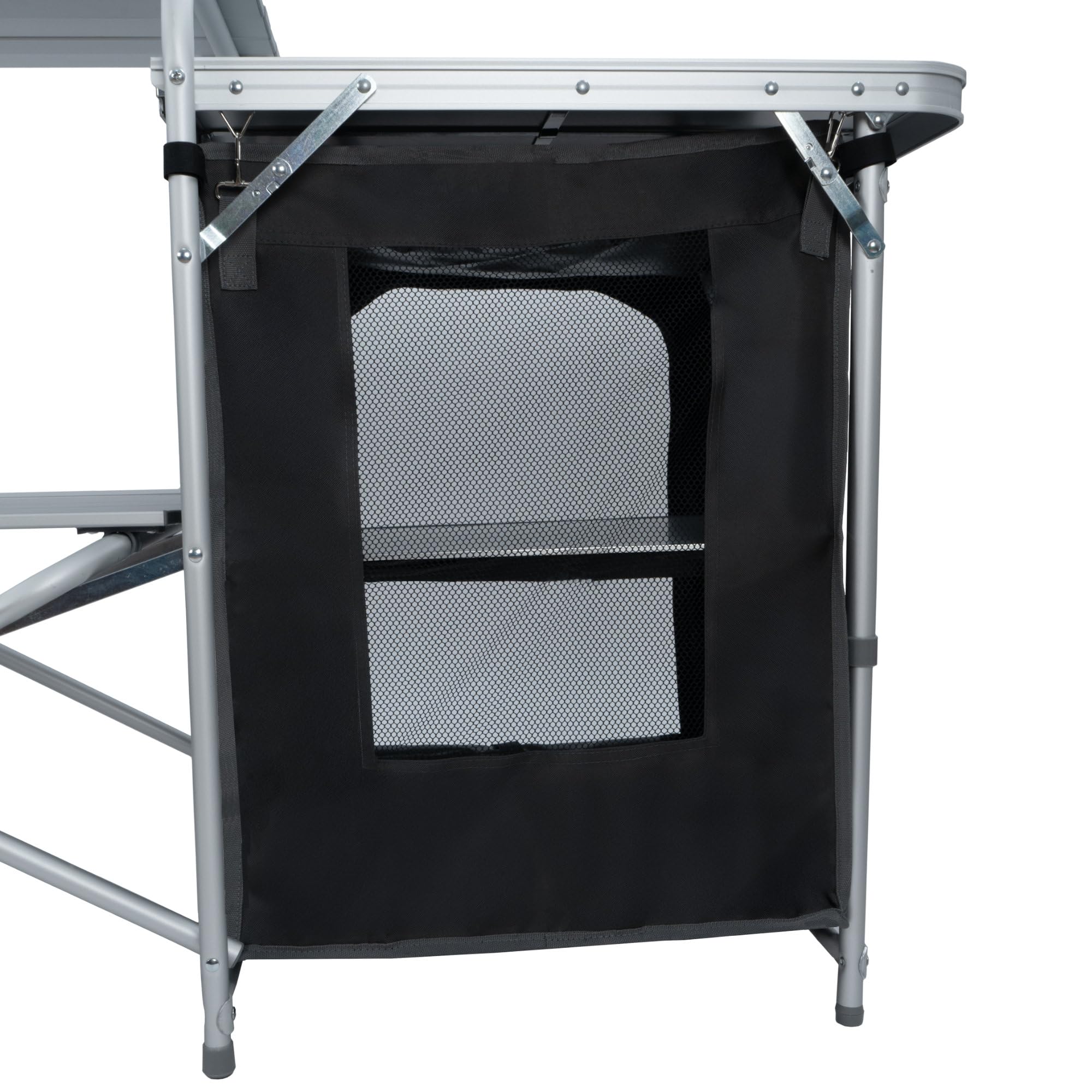 CampFeuer Armario de Camping | Cocina de Camping 171 x 111 x 48 cm | Armario Plegable con Protección contra Salpicaduras, Muchos Estantes y Compartimentos de Almacenamiento, Incl. Bolsa de Transporte
