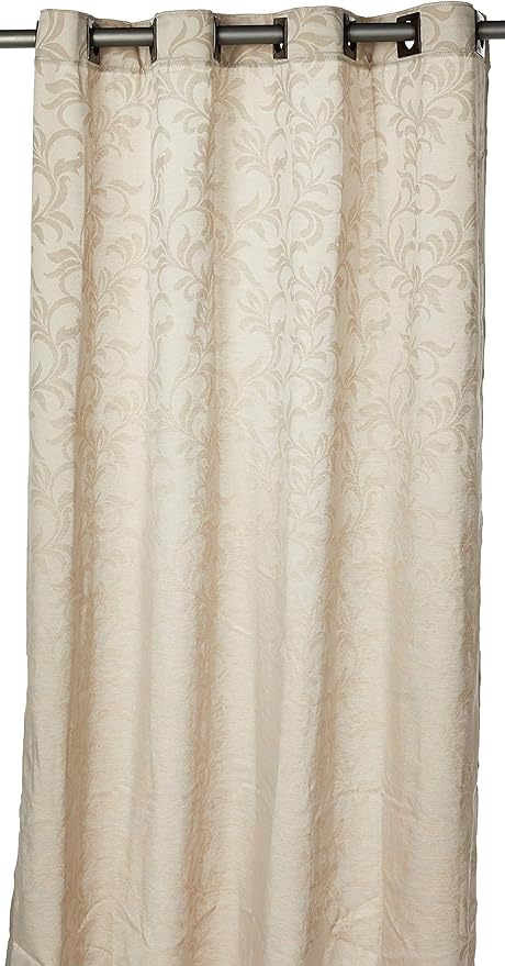cortina jacquard savage floryl branyl 51 41 algodao e 48 59 poliester bege