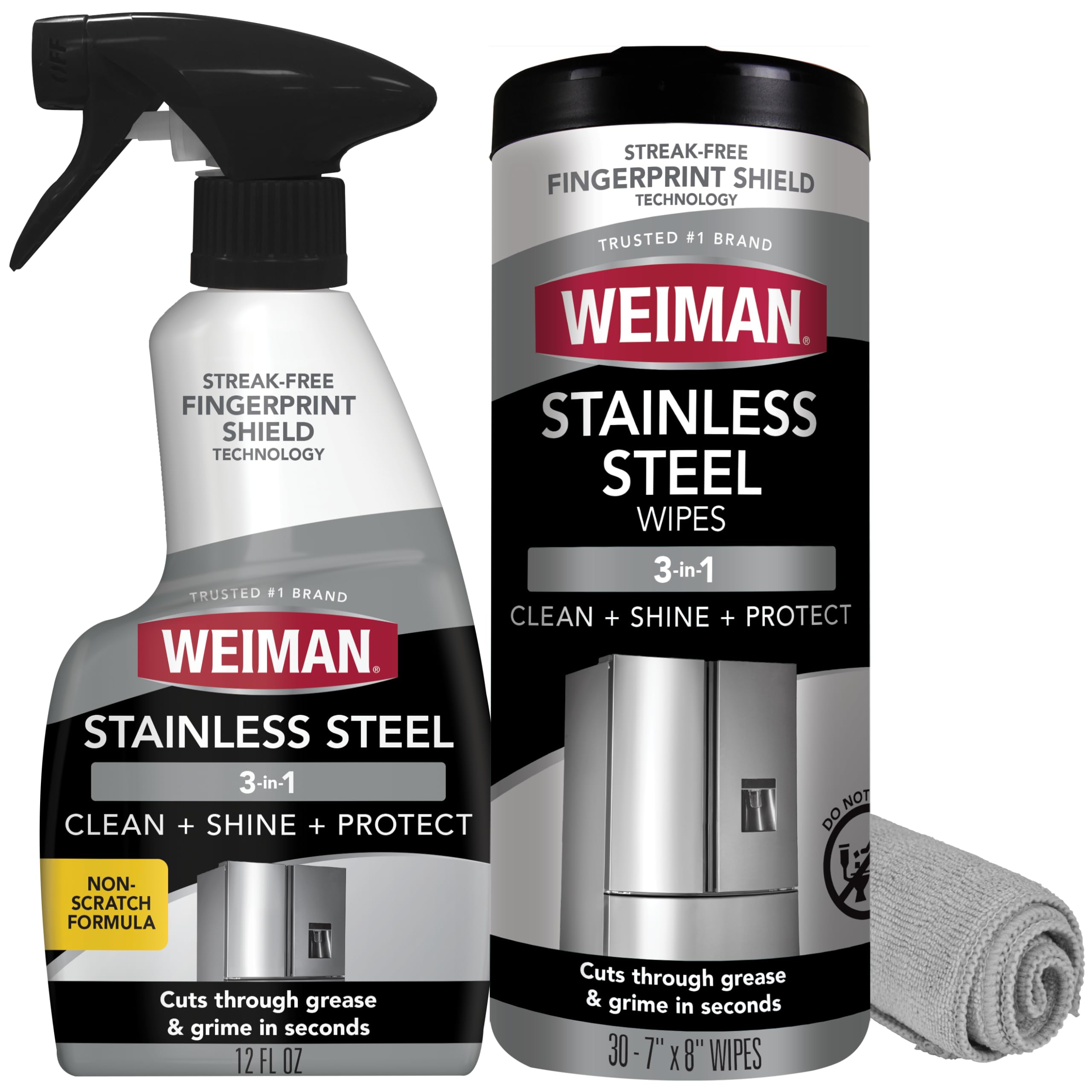 Weiman Fingerprint Resistant Stainless Steel Cleaner Kit