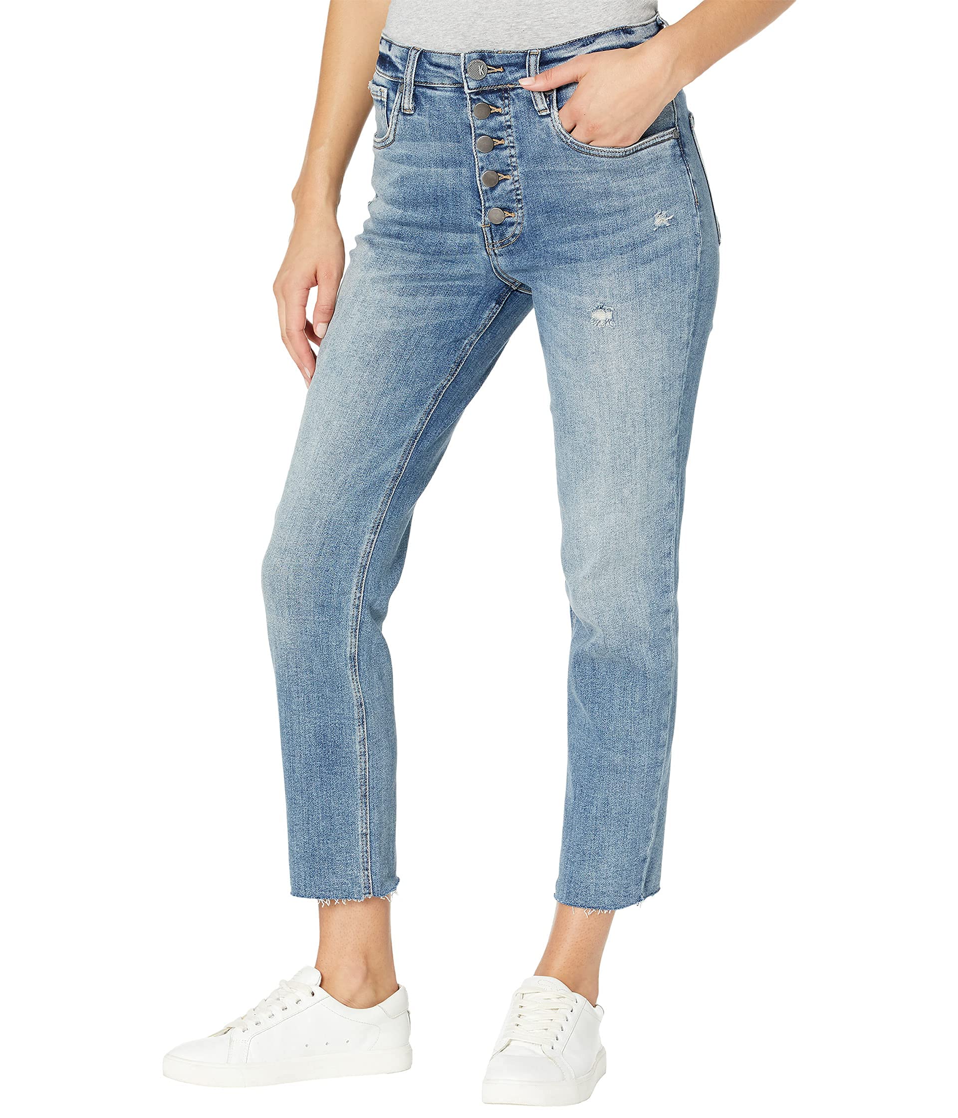 KUT from the Kloth Plus Size Rachael High-Rise Fab Ab Mom Regular Hem