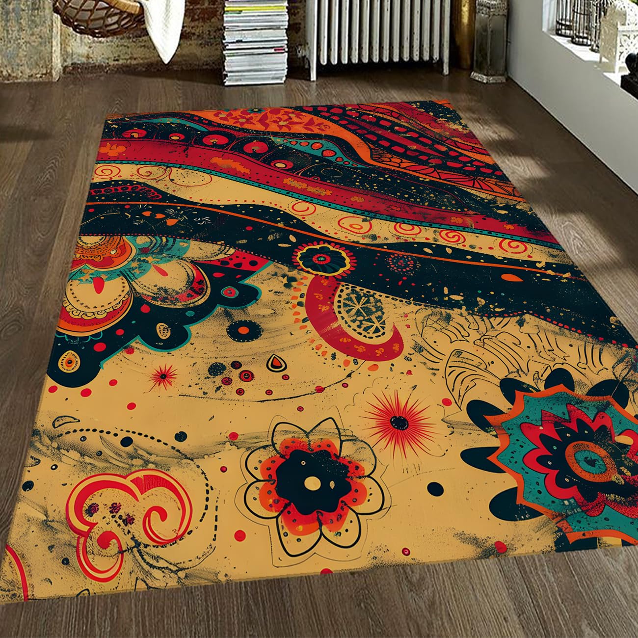 Tapis antidérapant lavable 140x200 pour sécuriser le salon