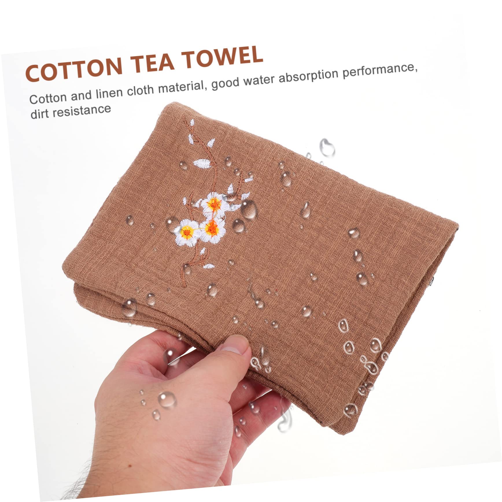 PRETYZOOM 8piezas Toalla De Té Bordada Absorbente y Multifuncional para Cocina y Ceremonias De Té