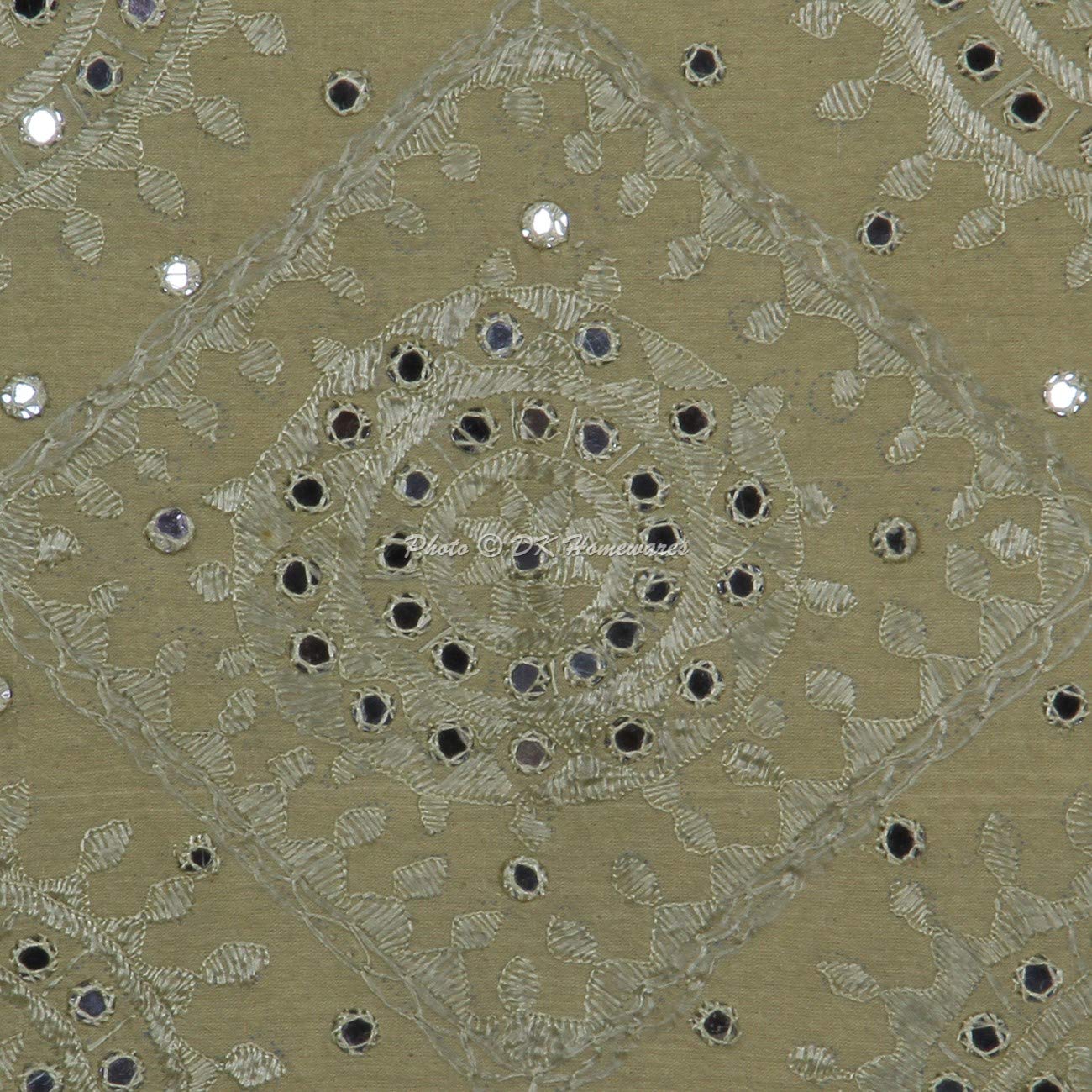 2 Kissenbezüge 40x40 Cm – Baumwolle, Weiß, Mit Spiegelstickerei, Boho-Stil