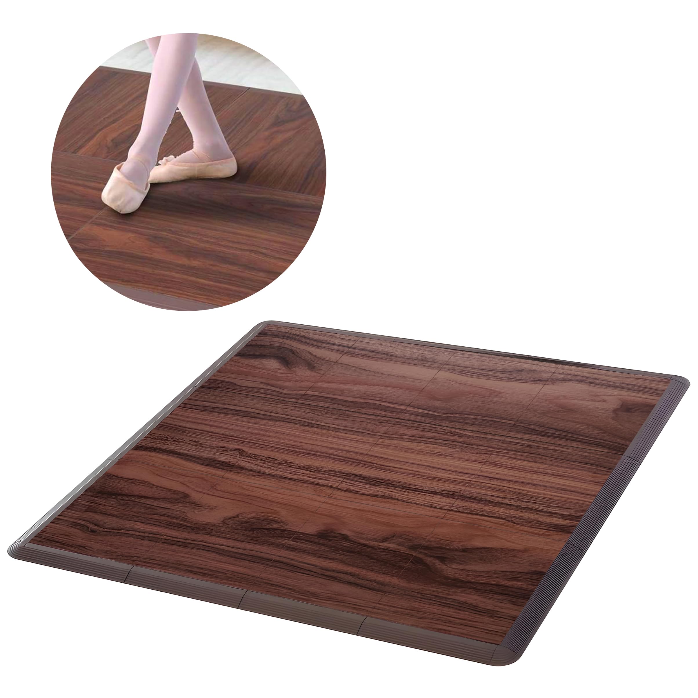 Dance Floor Tiles, Interlocking Dance Floor Tiles for Ballet, Tap, Jazz, and Irish Dance | Portable Dance Floor Tiles for Indoor Dance Flooring