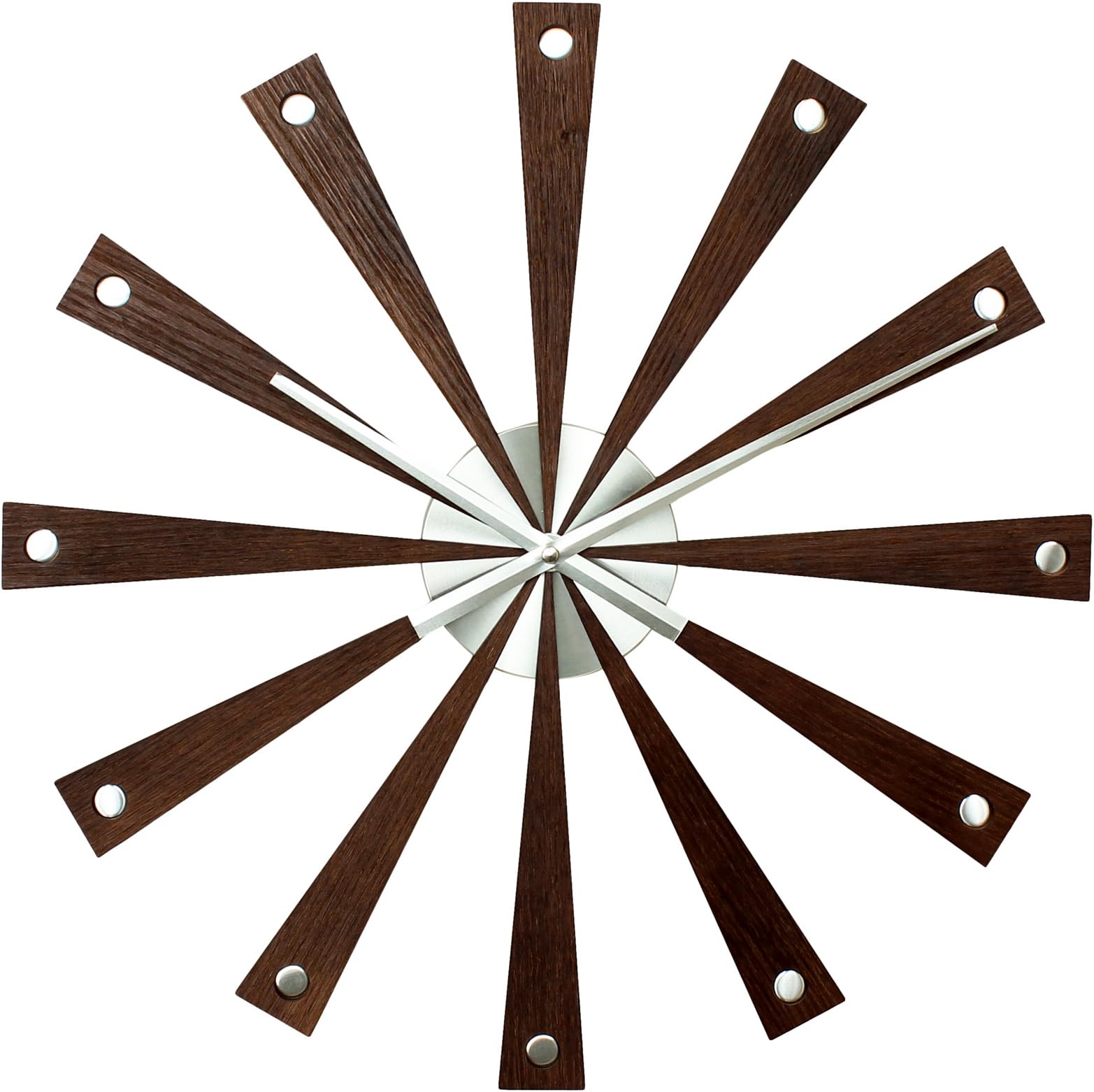 Telechron Romer Clock, Walnut/Silver