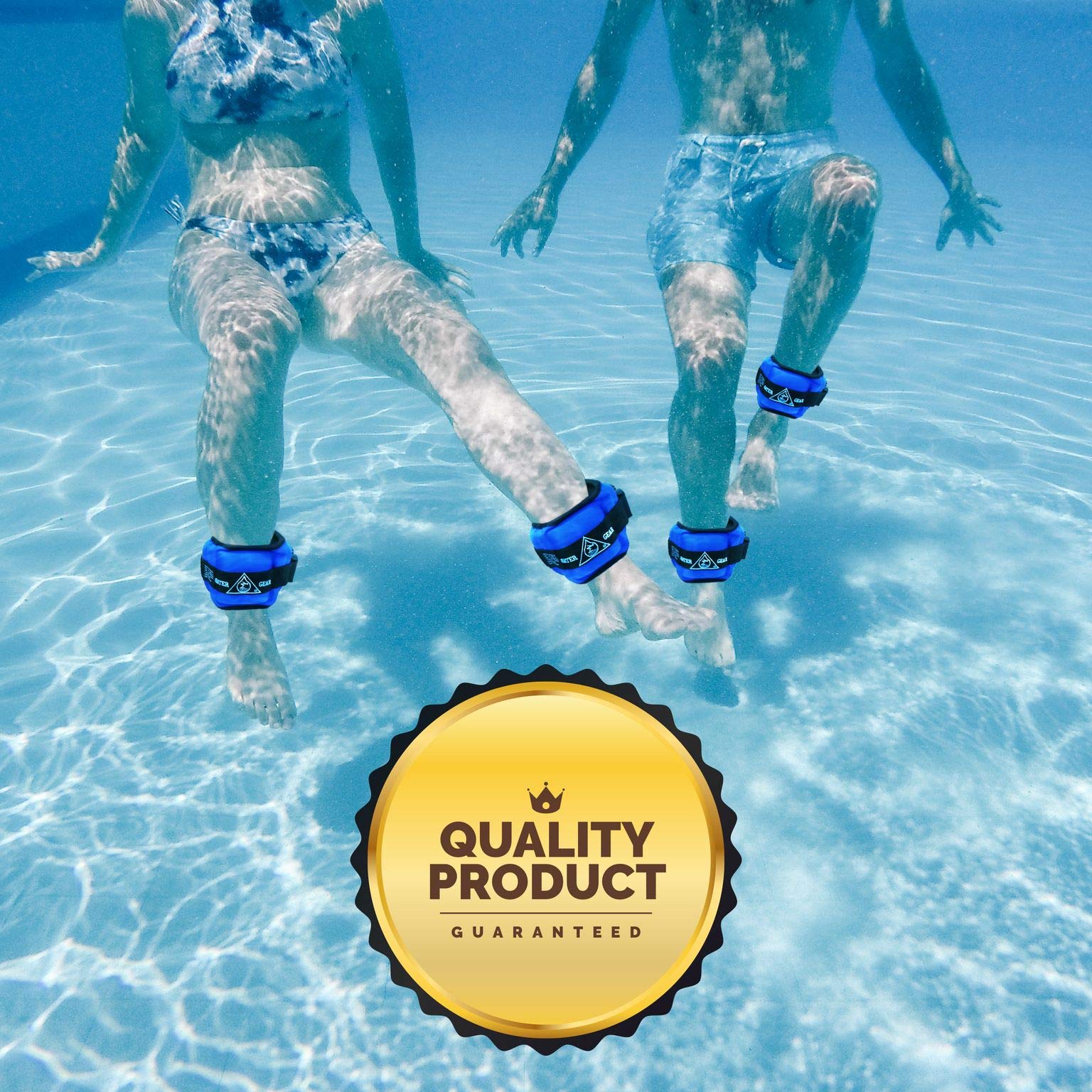 Manchettes De Flottabilité Water Gear - Bleu Aqua, Taille Medium, Occasion