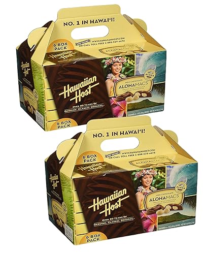 Hawaiian Host Alohamacs Chocolate con leche La original nuez de macadamia cubierta de chocolate 42 onzas Juego de 2