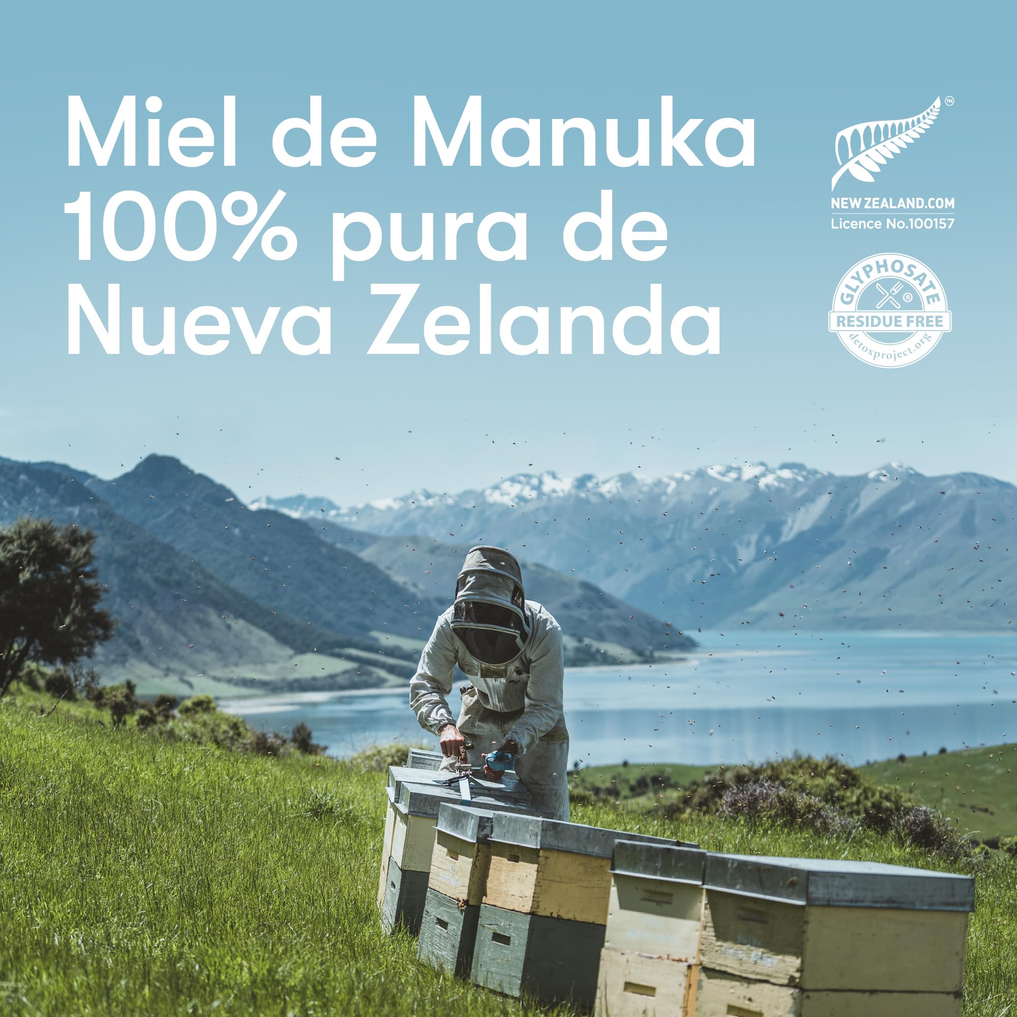 New Zealand Honey Co. Miel de Manuka MGO 829+ / UMF 20+ - 500g Tamaño Familiar - Origen Nueva Zelanda con Enzimas y Pólenes Naturales - Miel Monofloral Certificada UMF