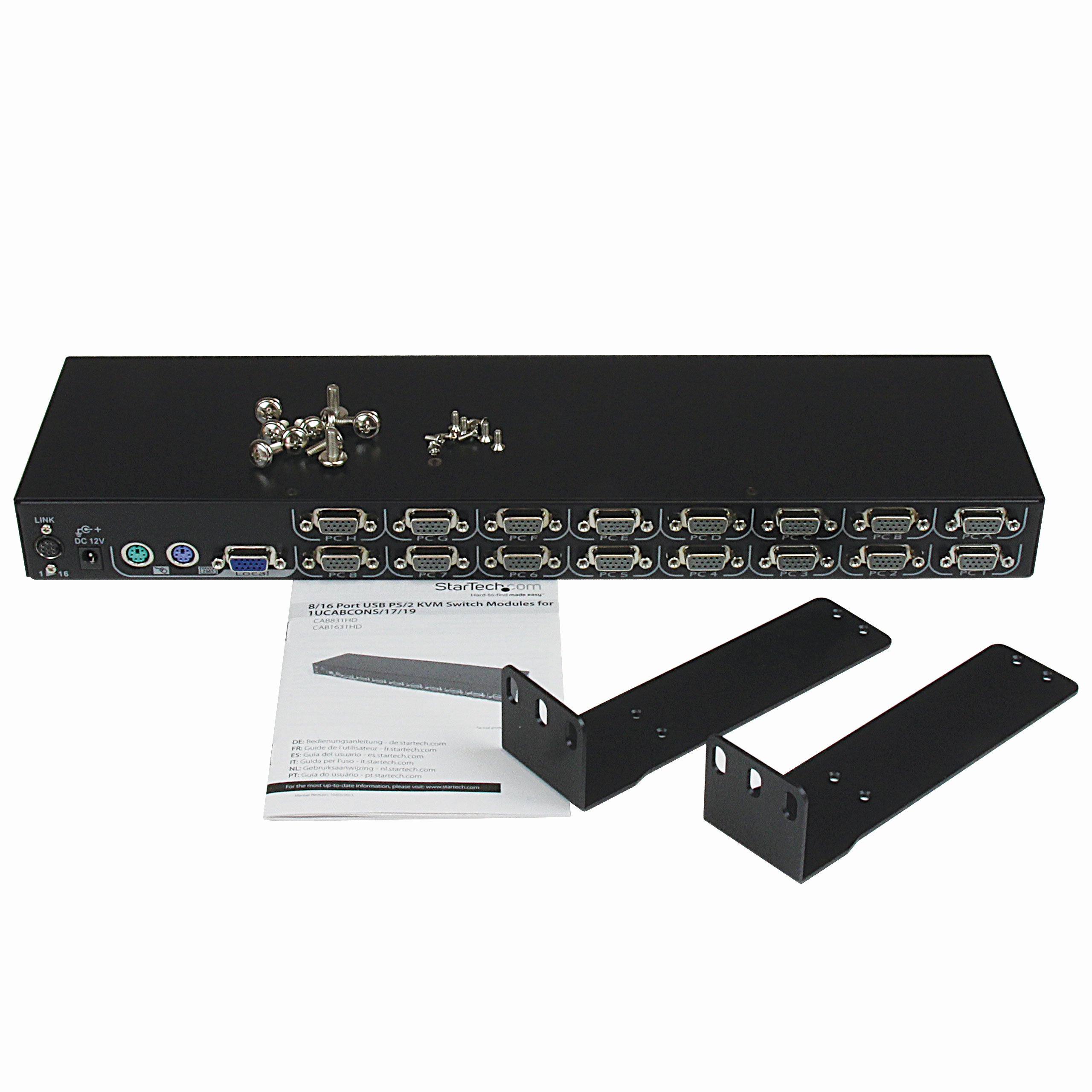 StarTech. COM Module KVM à 16 Ports pour Consoles LCD avec supplémentaires sur Rack Console de PS/2 et VGA