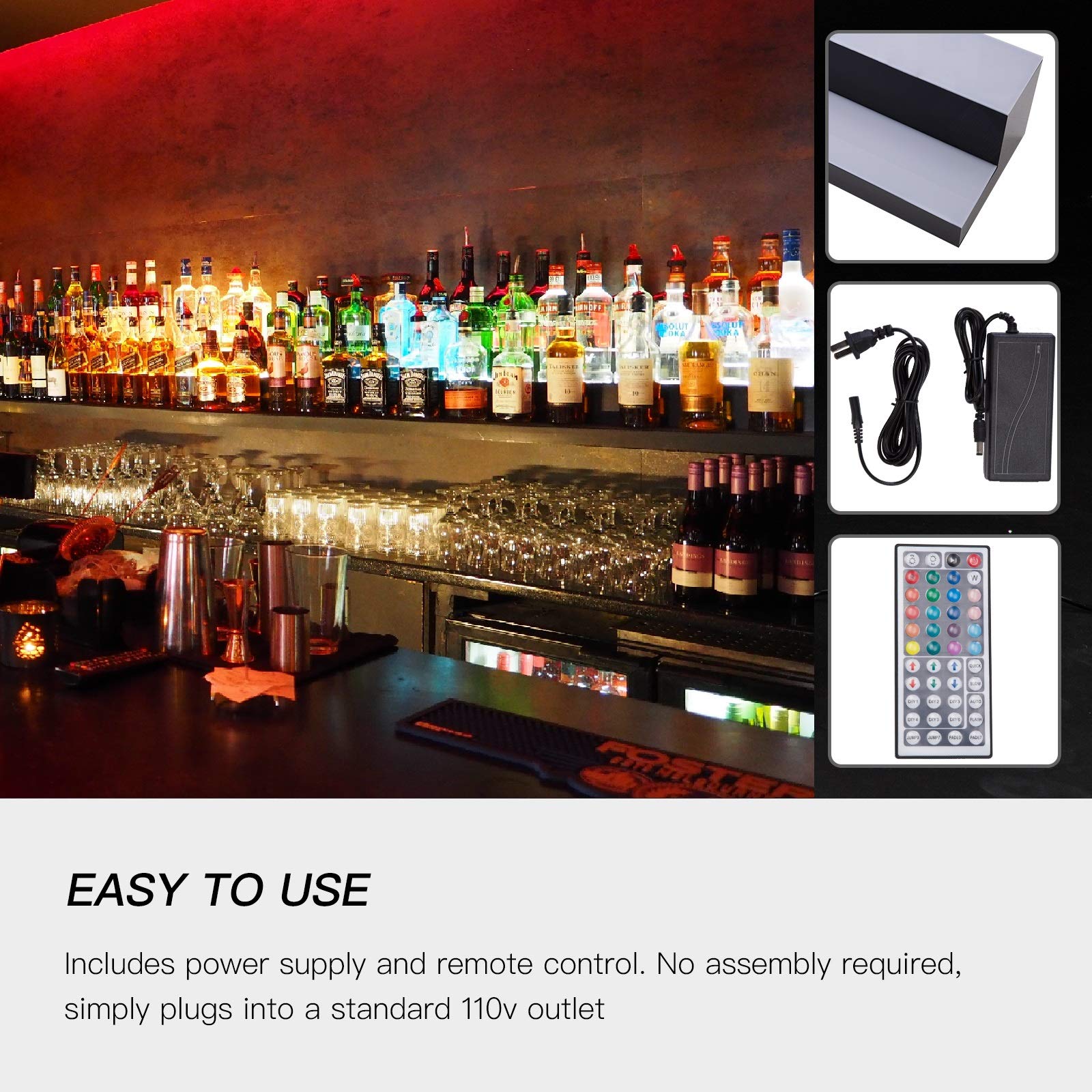 Snapklik.com : Nurxiovo 40 Inch LED Lighted Liquor Bottle Display 2 ...