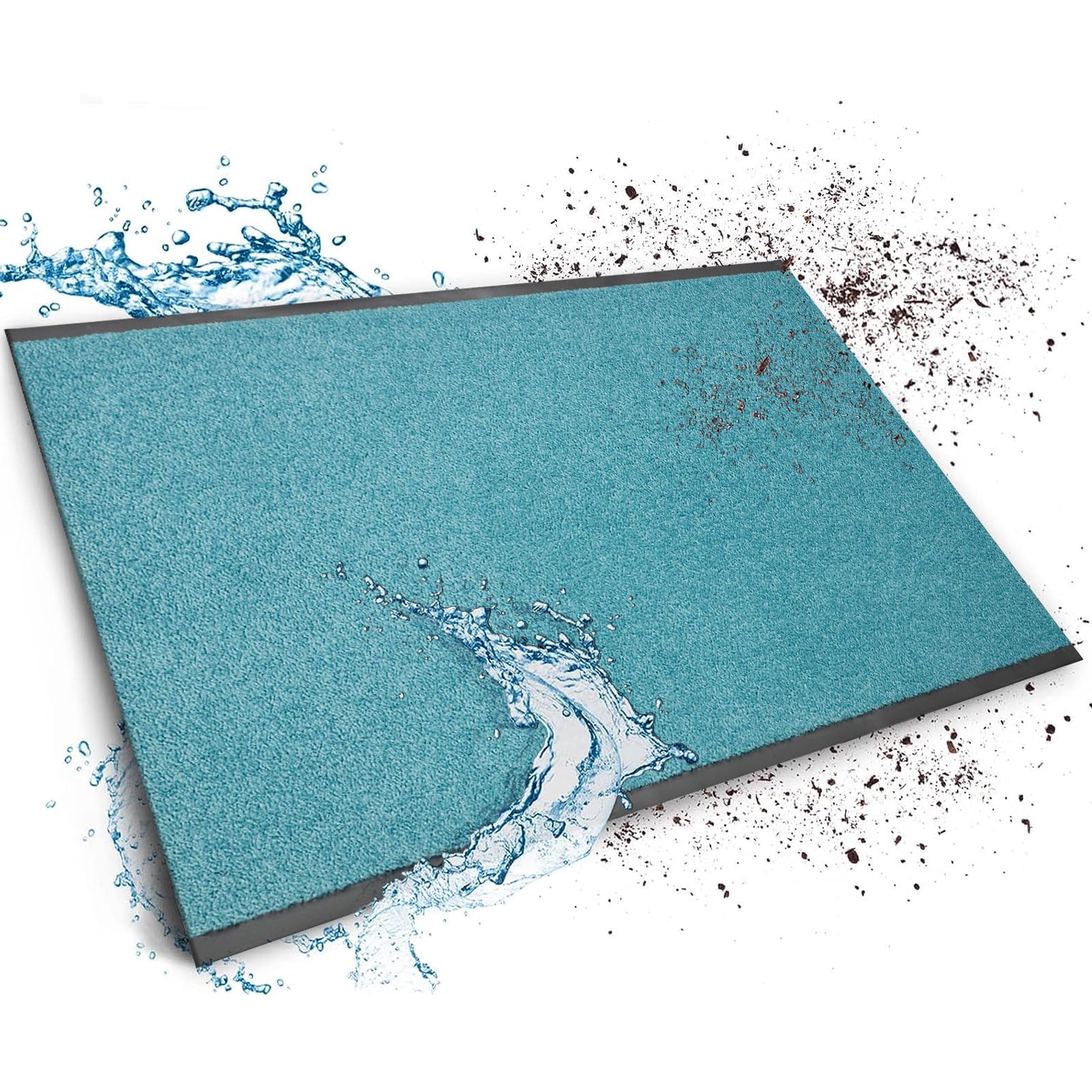 Floordirekt Dirt Trapper Mat Made to Measure. 200 x 350 cm. Turquoise. Door Mat. Entrance Area. Doormat Door Mat. Doormat Door Mat. Dirt Mat. Sold by the Metre. Mono