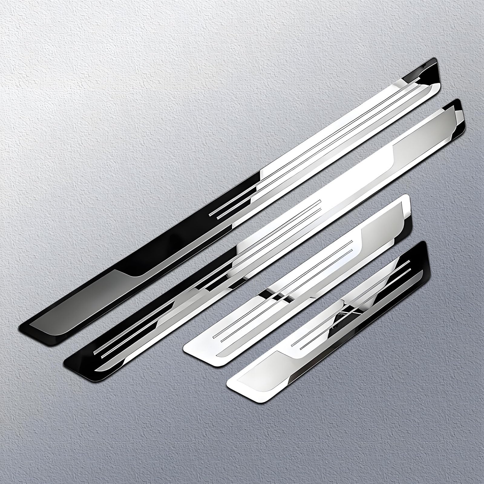 goushidan 4PCS Stainless Steel Car Door Sill Entry Guard Protector for Ford Grand Tourneo Connect III 2022-, Auto Door Sill Scuff Plate Vehicle Entry Guard Trim