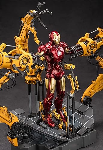 Miniatura 2 de MK4Ironman (escala 1/10) Pórtico para trajes con muchos accesorios, figura de acción coleccionable de pintura exquisita de 7 pulgadas, luz con