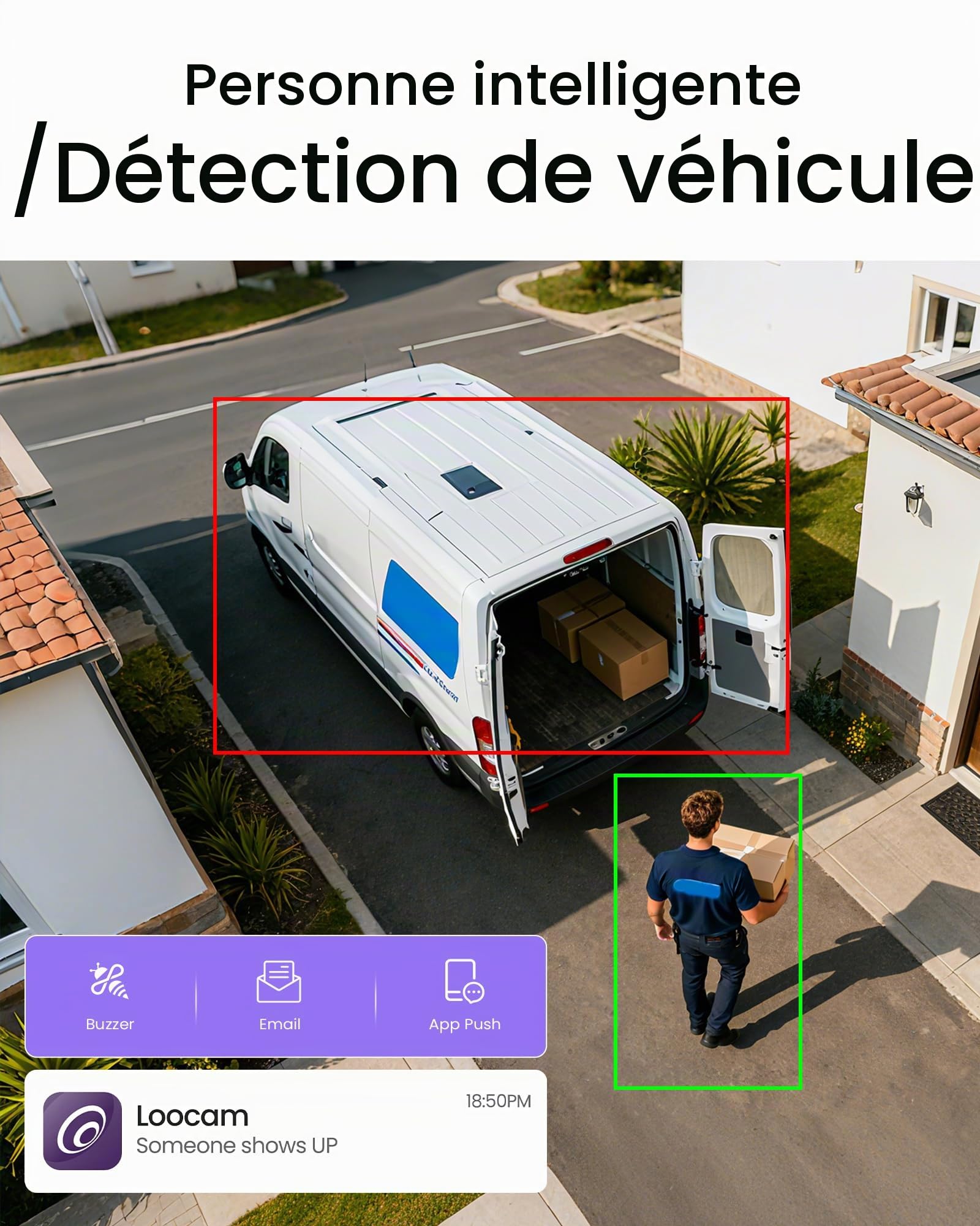 Loocam Kit Caméra de Surveillance PoE 4K 8MP - 8CH NVR H.265+ avec 2To HDD