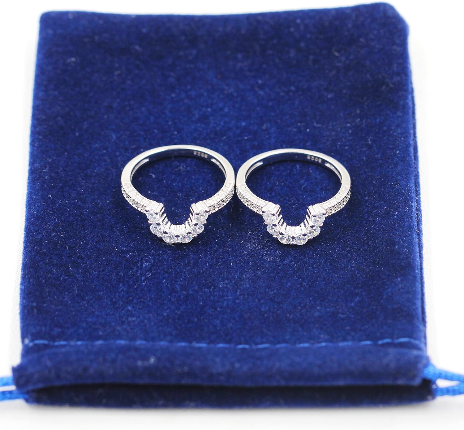 Uloveido Womens 925 Sterling Silver CZ Pave Ring Guard Enhancer for Round Oval Solitaire Rings Wedding Y2470