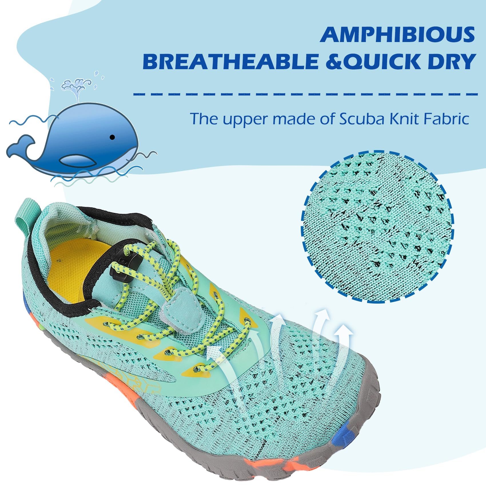 DimaiGlobal Calzado Descalzos Niñas Niños Zapatillas de Trail Running Barefoot Secado Rápido Zapatos de Agua Transpirable Antideslizante para Playa