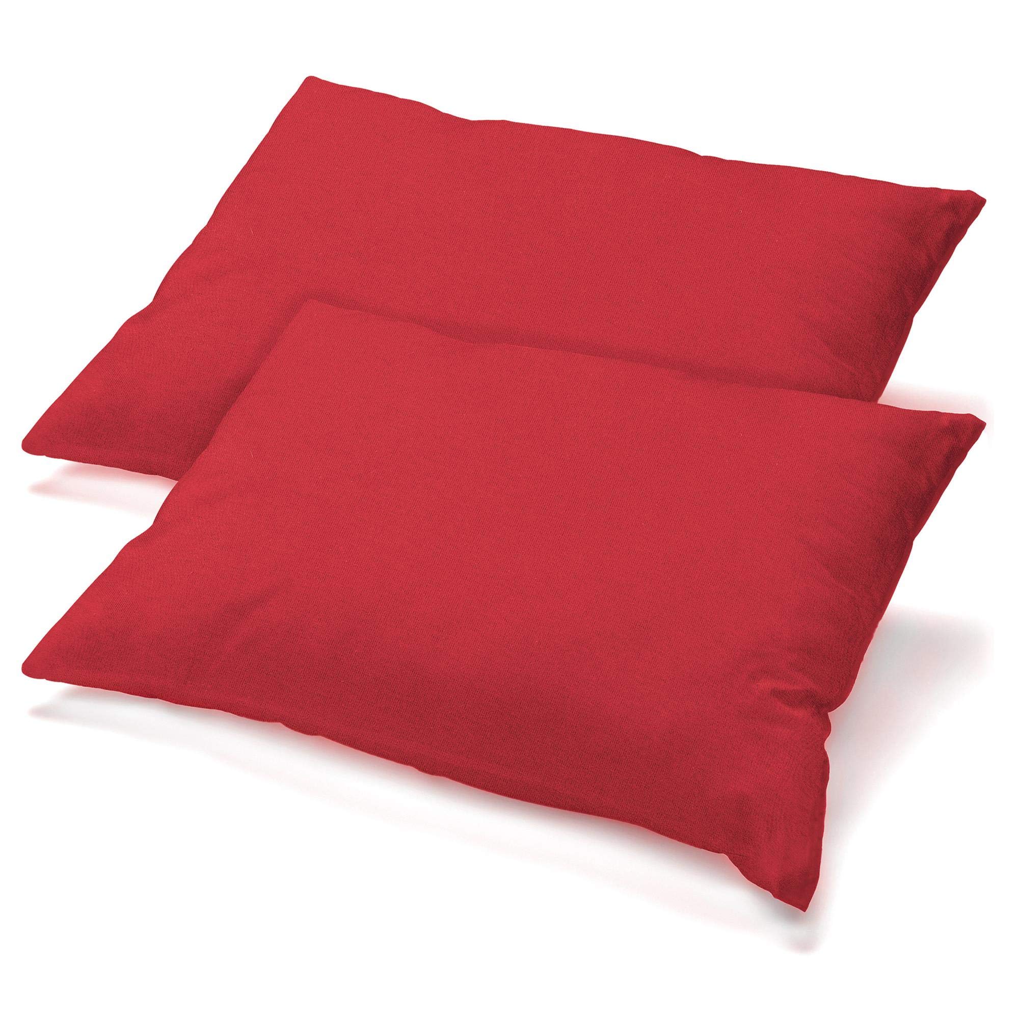 CelinaTex BeNature Kissenbezug Doppelpack 40 x 80 cm Rubin rot Baumwolle Kopfkissen Bezug Jersey