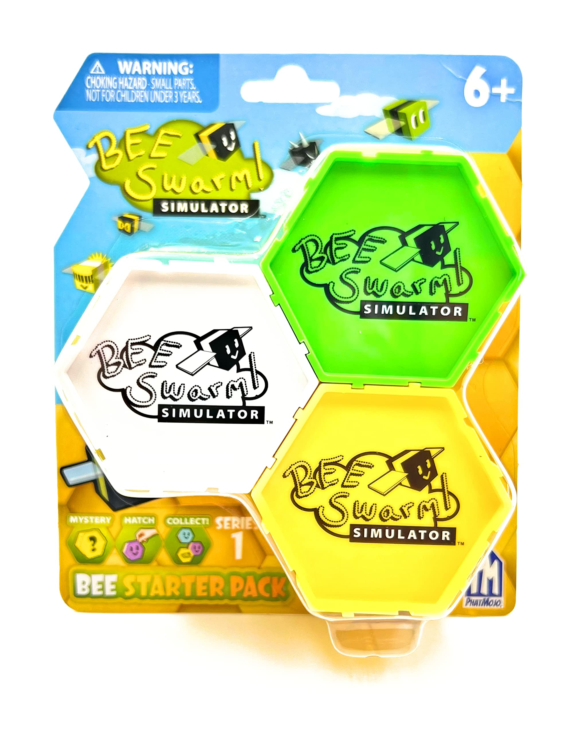 Amazon.com: Bee Swarm Simulator – Mystery Bee Starter Pack (Three 1"  Minifigures & Honeycomb Cases, Series 1) : Toys & Games