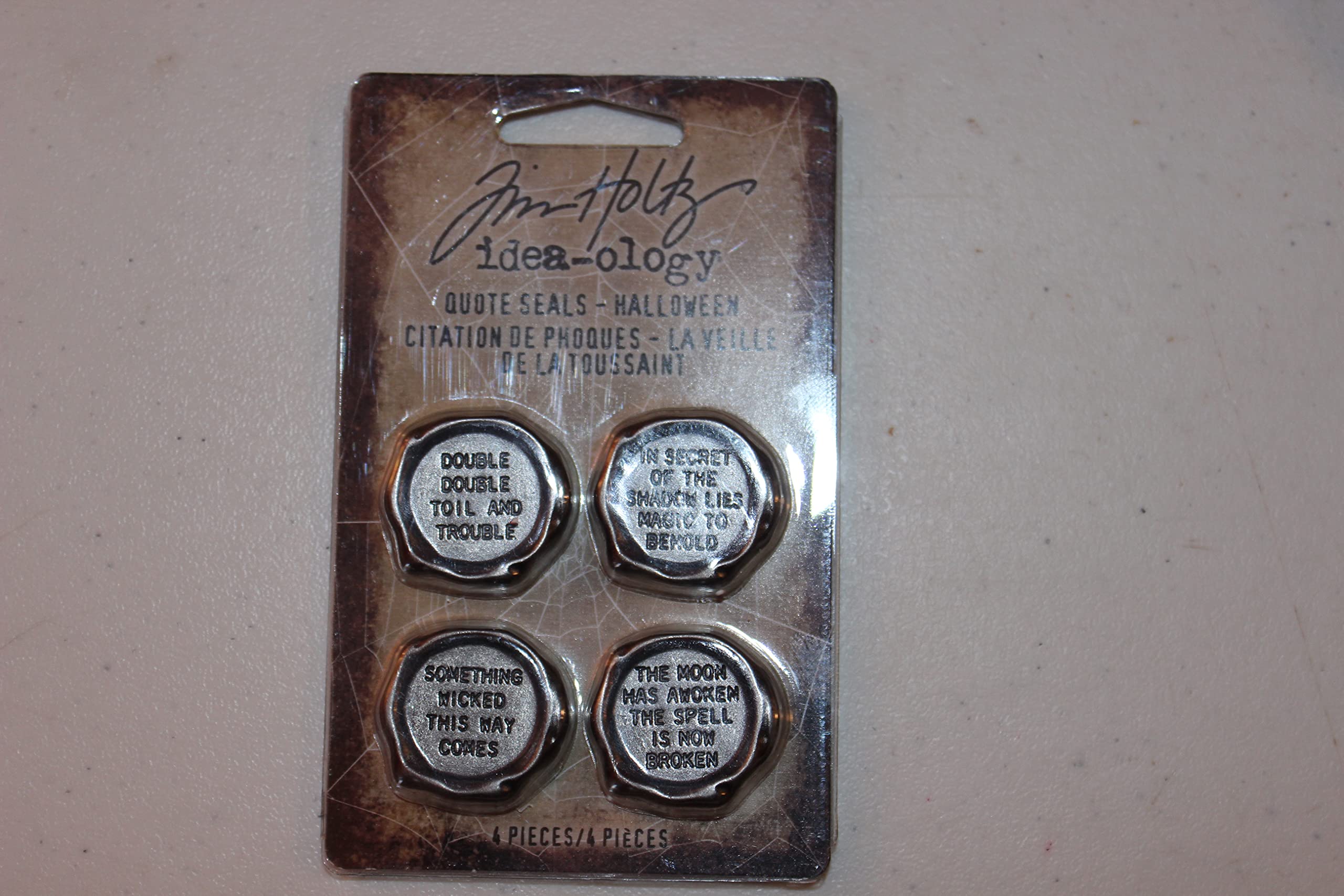 Sceaux de citation Tim Holtz Halloween argent 94163 de collection
