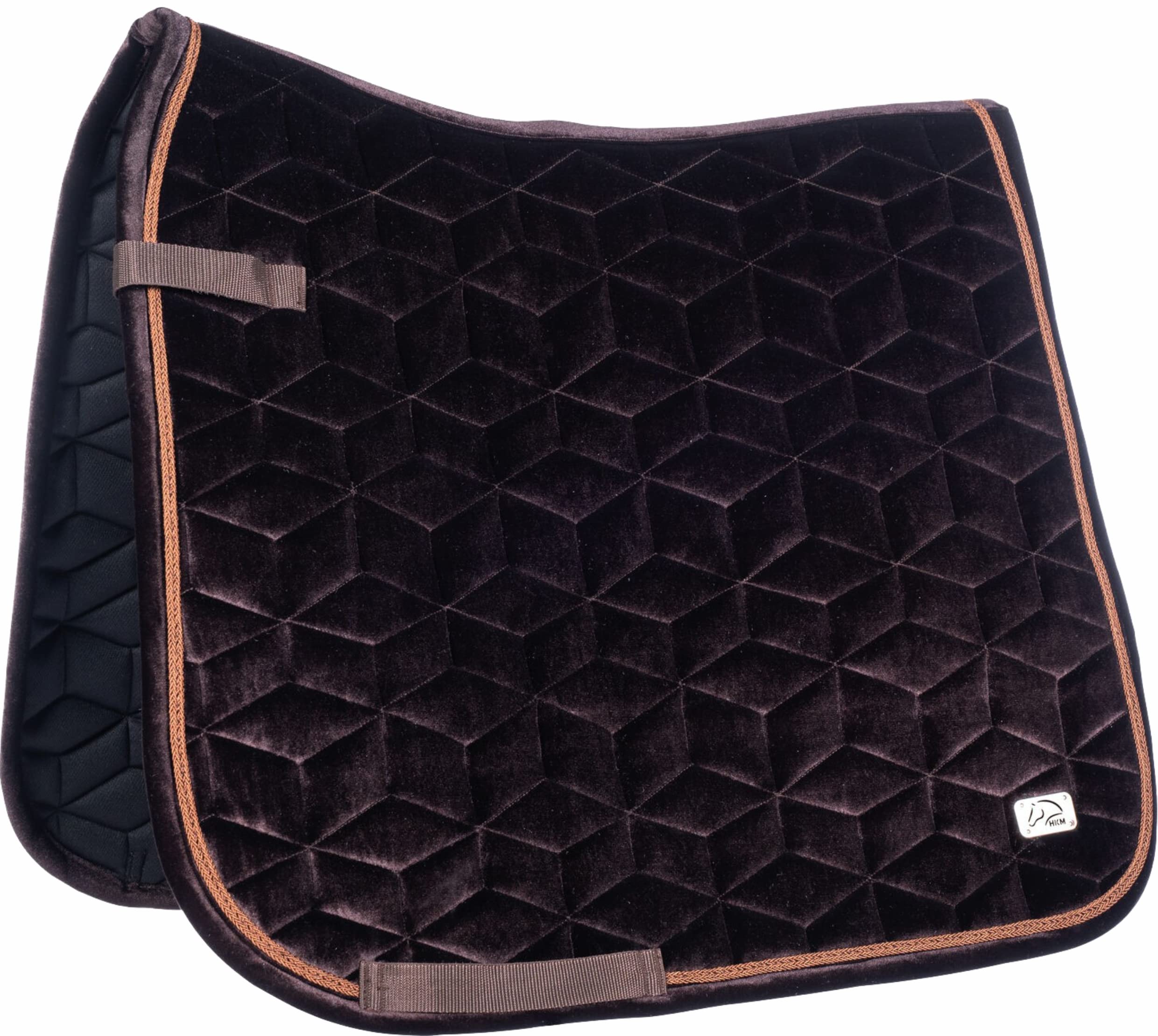 HKM Mellow Velvet Schabracke 2100 Dunkelbraun Pony Dressur